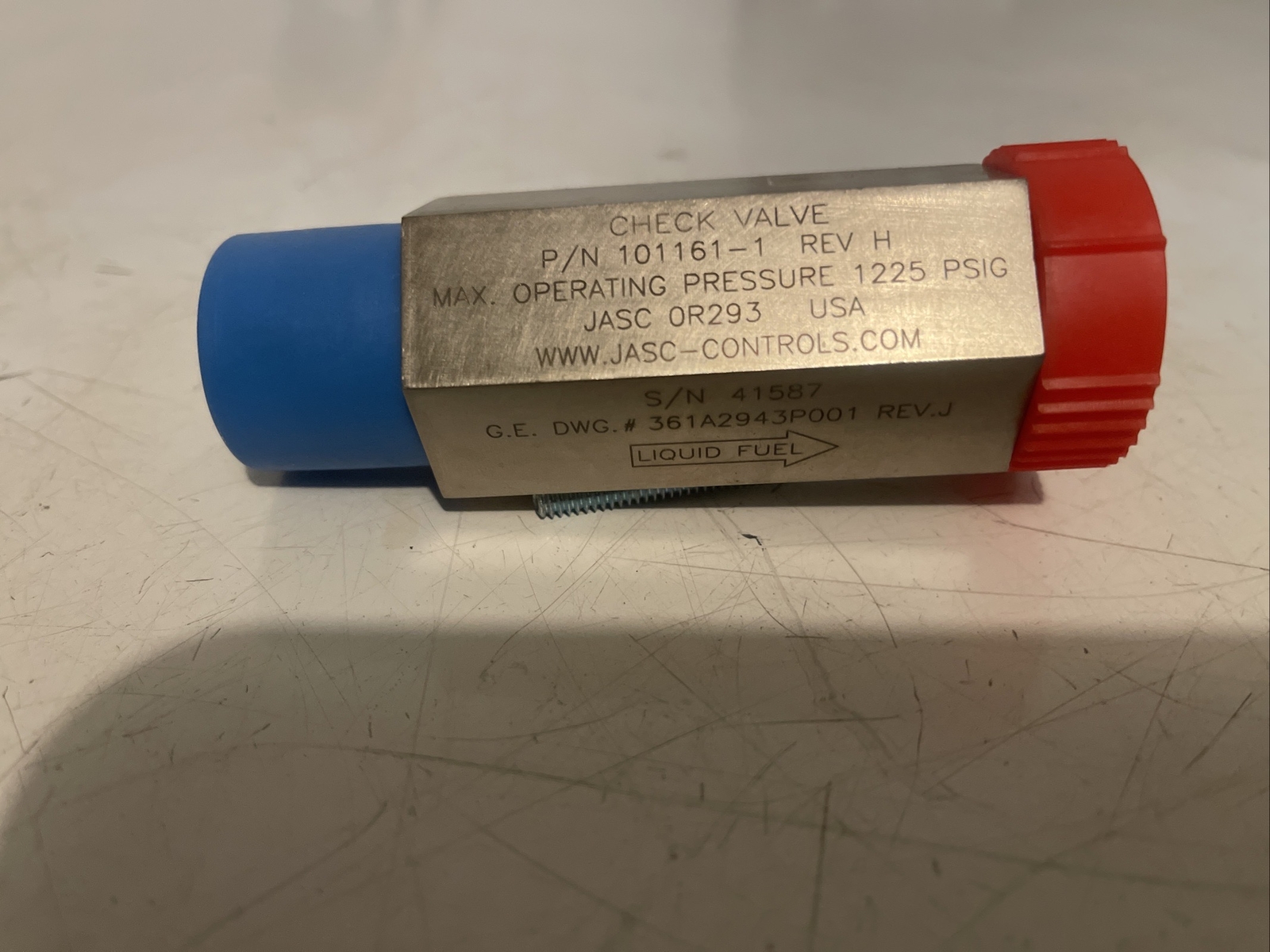 JASC CHECK VALVE (P/N: 101161-1