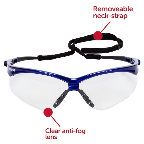 Kleenguard 47384 V30 Nemesis Safety Glasses, Anti-Fog & Anti-Scratch,