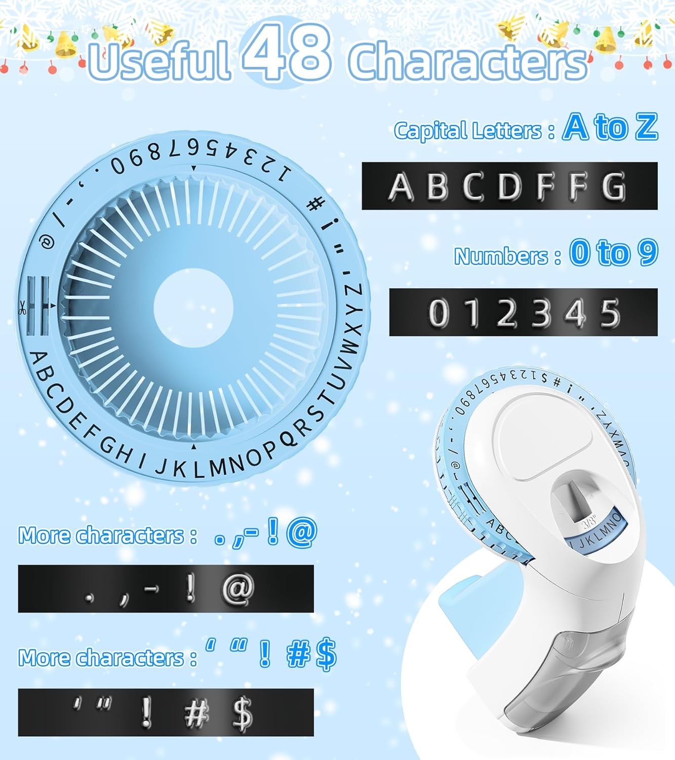 Phomemo Omega S Embossing Label Maker Manual Embossed Label Maker with Tape