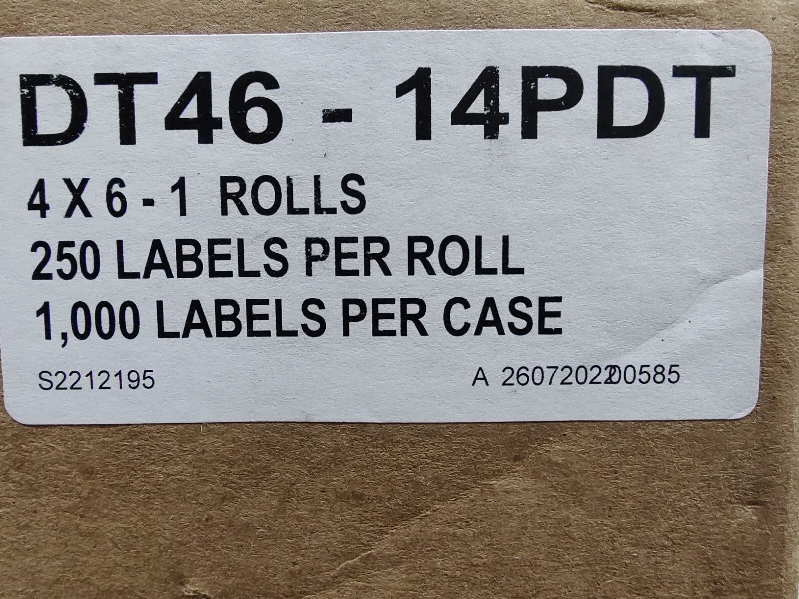 4″ x 6″ White Direct Print Thermal Labels, 250 per roll (16 Rolls per Carton)