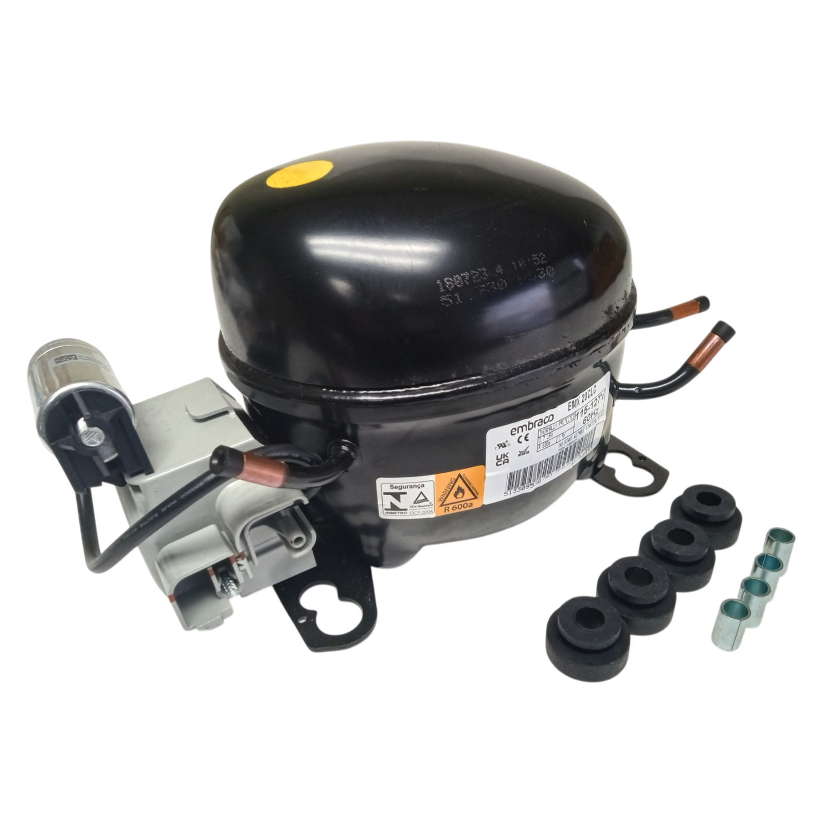 Embraco EMX20CLC Compressor 1/12HP 262 Btu/h R-600a 115V