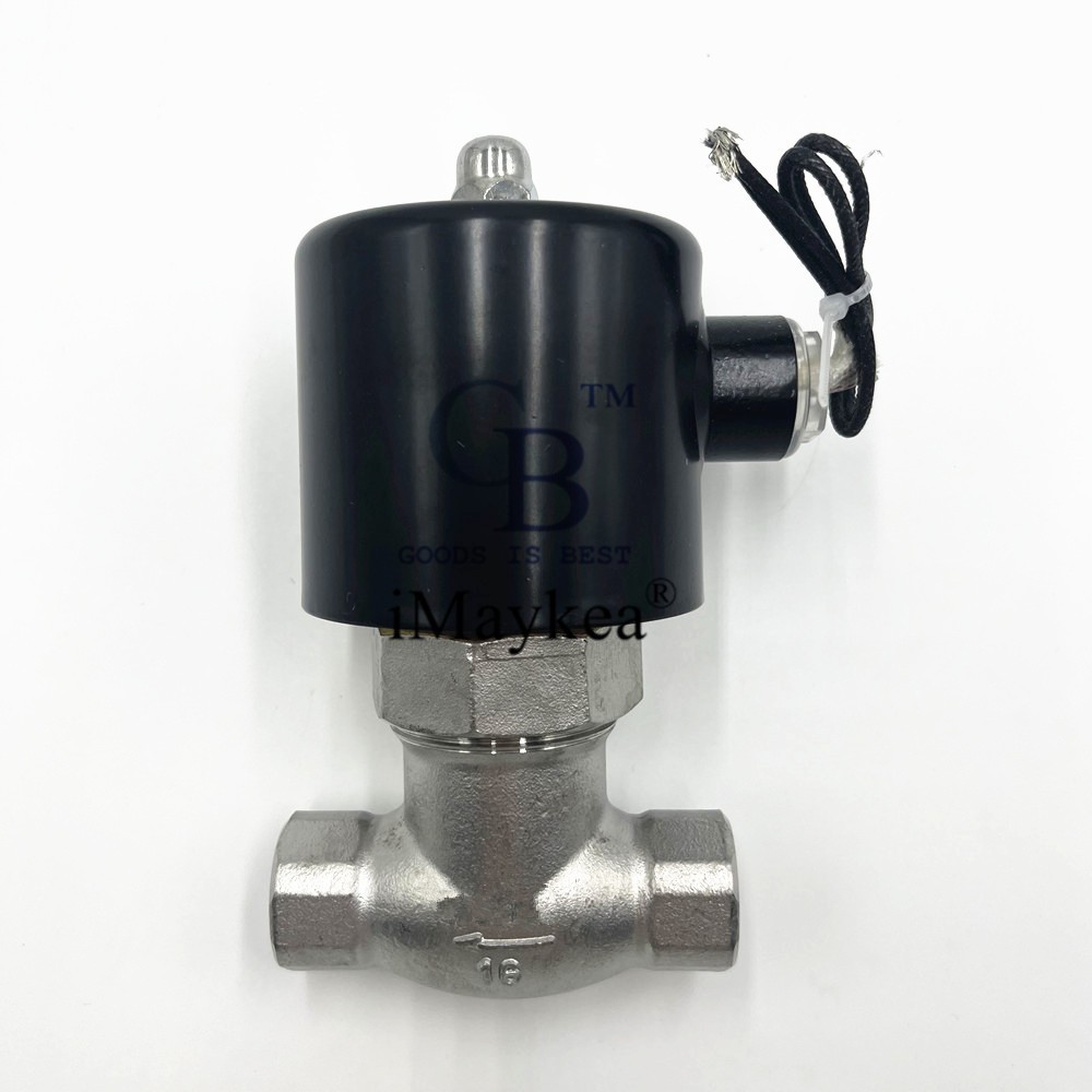 AC110V 1/2″ BSP SS304 High temperature Steam Solenoid Valve NC PTFE Sealing