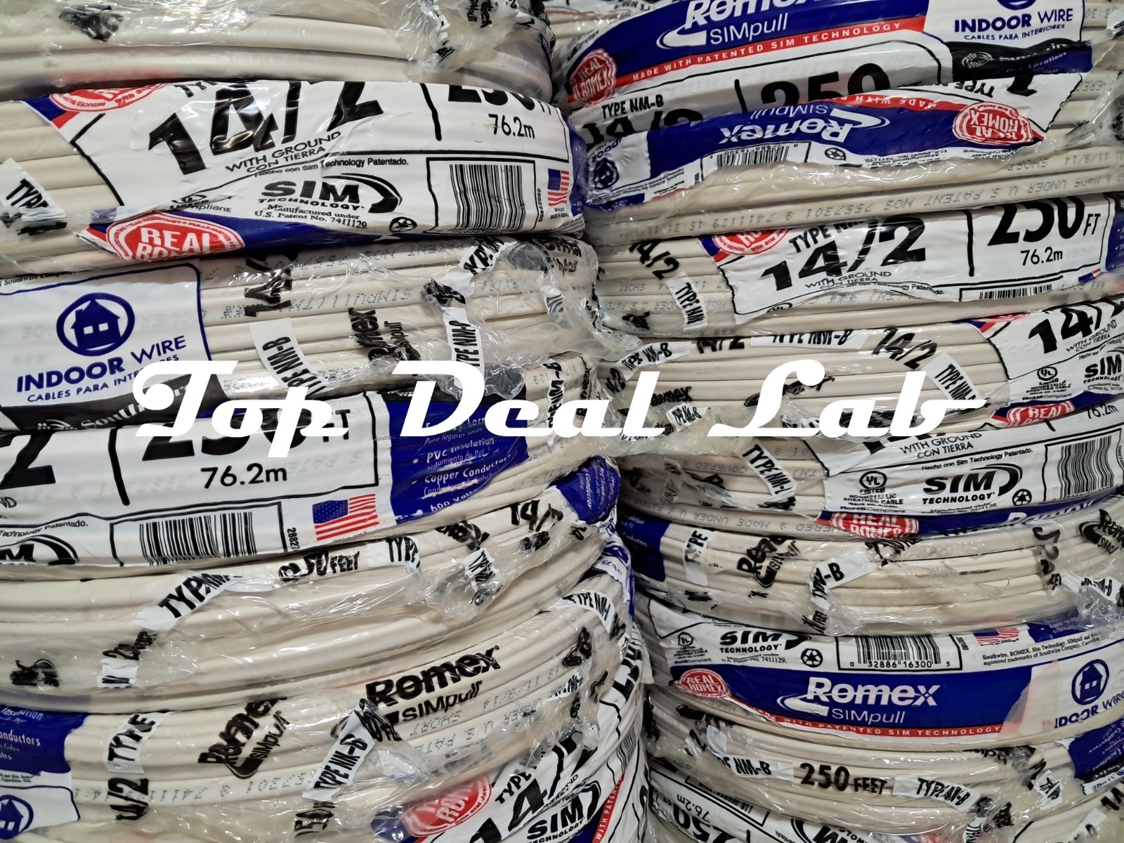 Southwire Romex 14/2 250ft 600V SIM Technology Type NM-B Indoor Wire With Ground