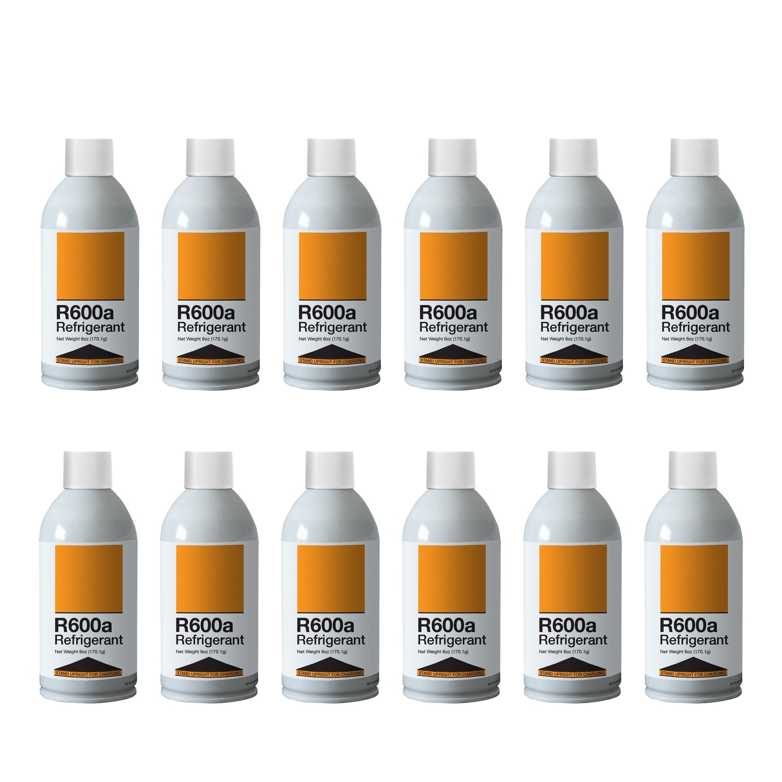 Refrigerant R600a Upright Charging Self Sealing Can 6oz 3 Pack