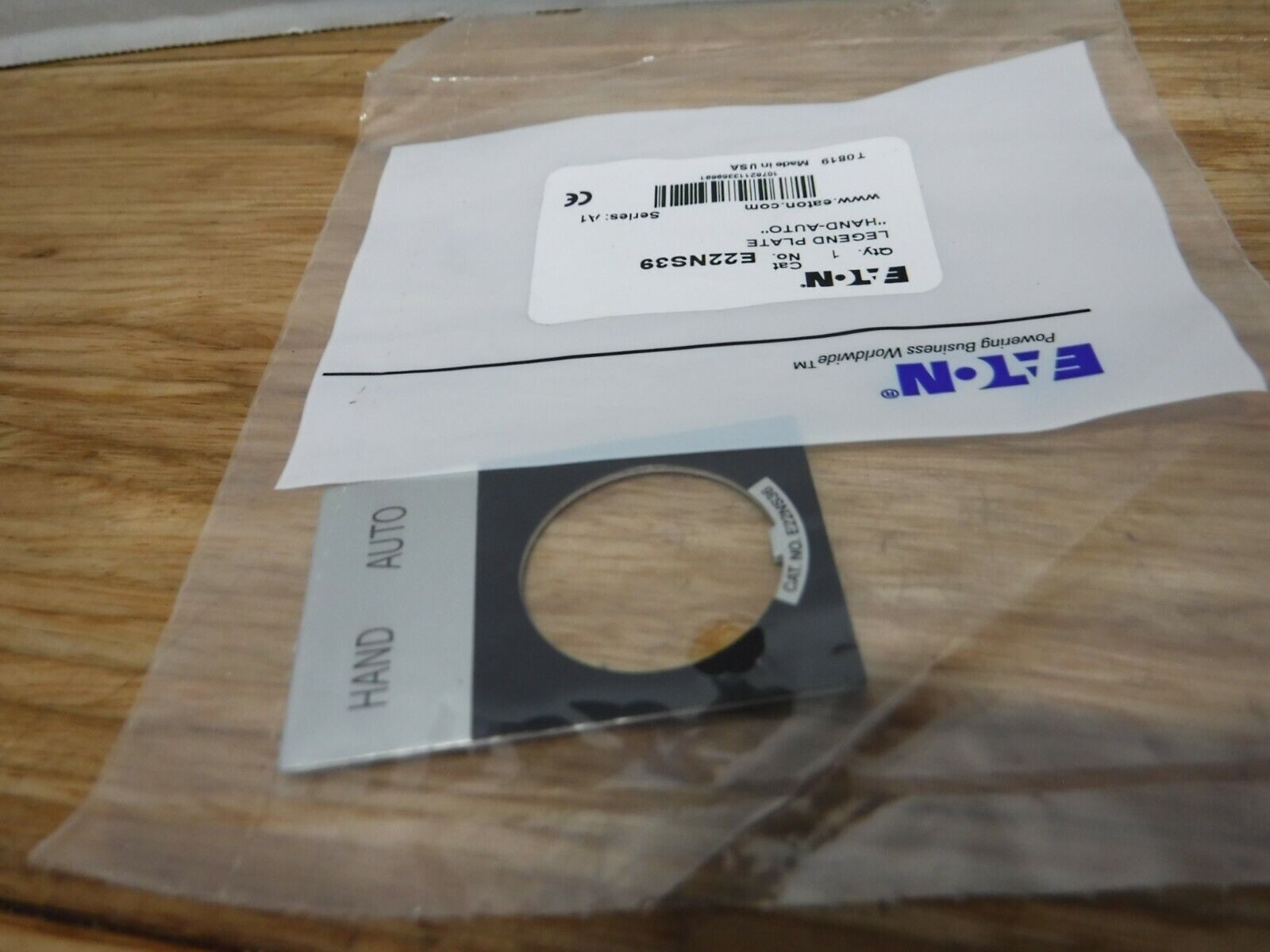 EATON E22NS39 Legend Plate «Hand Auto»
