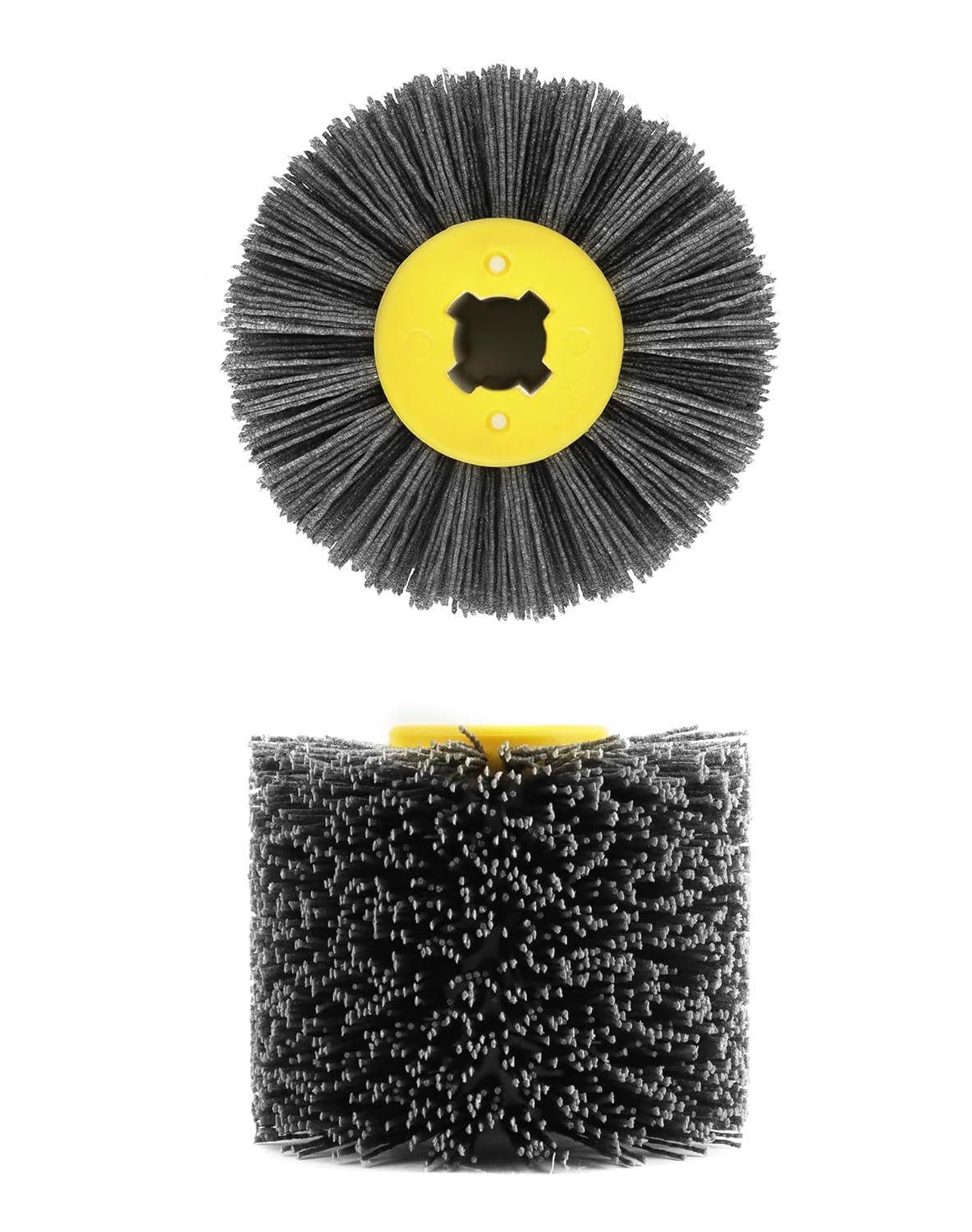 Nylon Wheel Brush 80 Grit Abrasive Drawing Wheel 120x100x19mm Burnishing