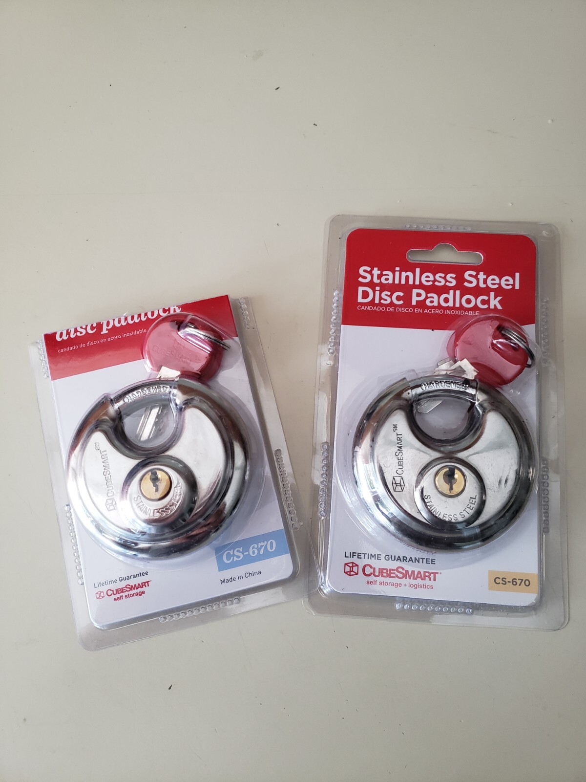 CubeSmart 2¾» Stainless Steel Disc Padlock