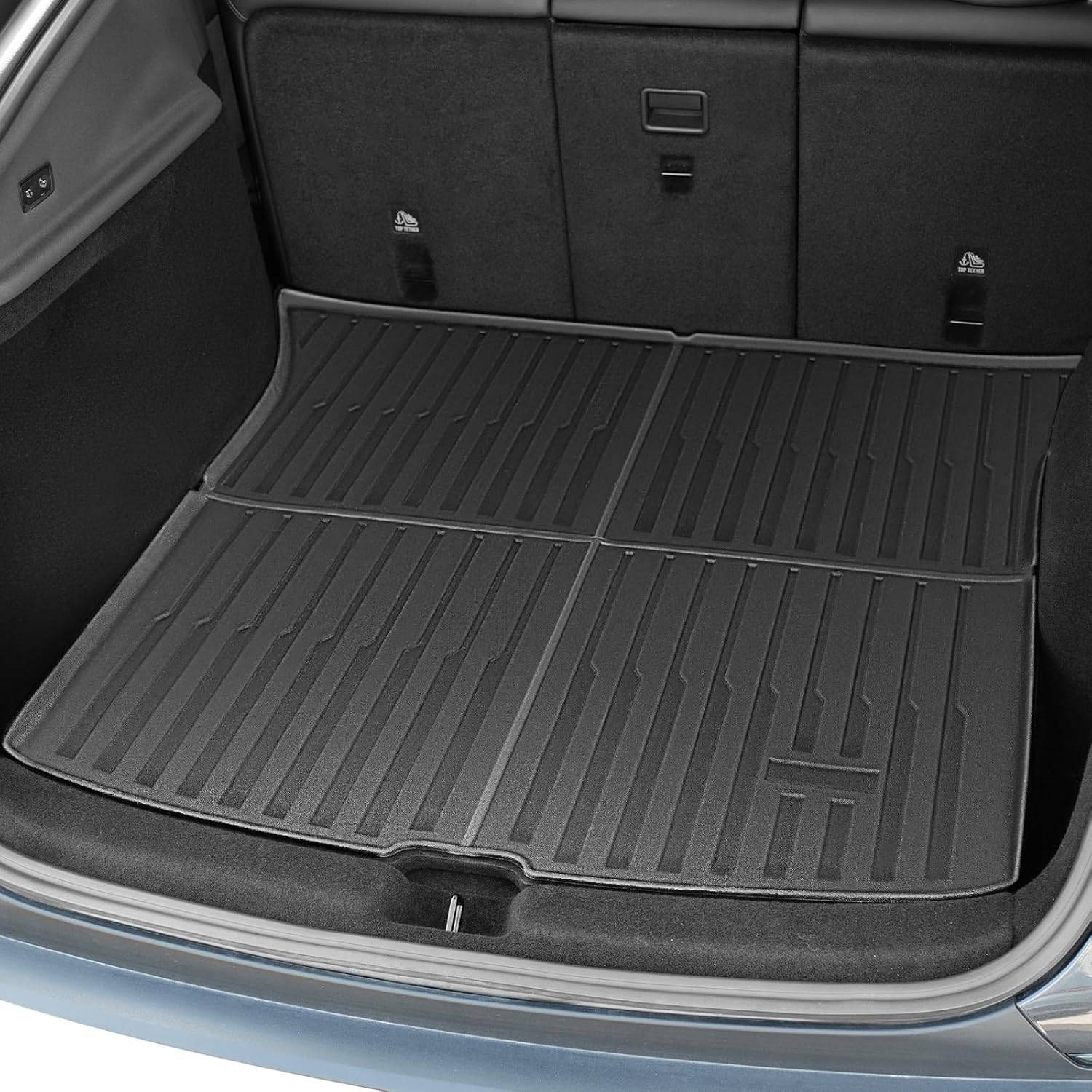 LOZUZ Tesla Model Y Floor Mats TPE Premium Car All Weather Floor Liners 6 pcs
