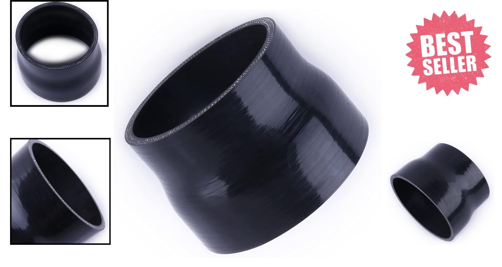 High-Performance 3.5 to 4-Inch 4-Ply Silicone Reducer Coupler Industrial Hose