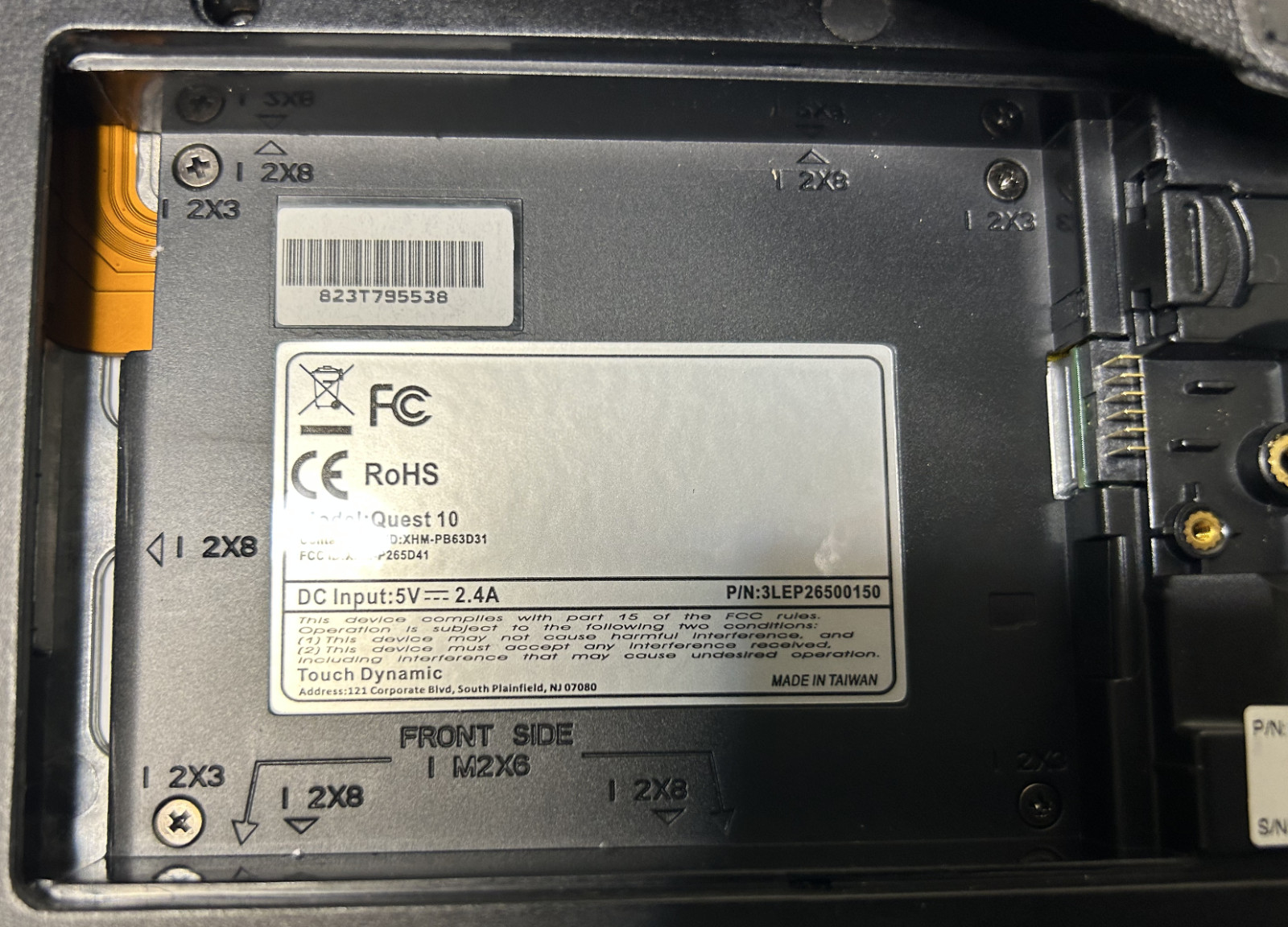 Touch Dynamic Quest10-A64 Point Of Sale Tablet with Charging Cradle