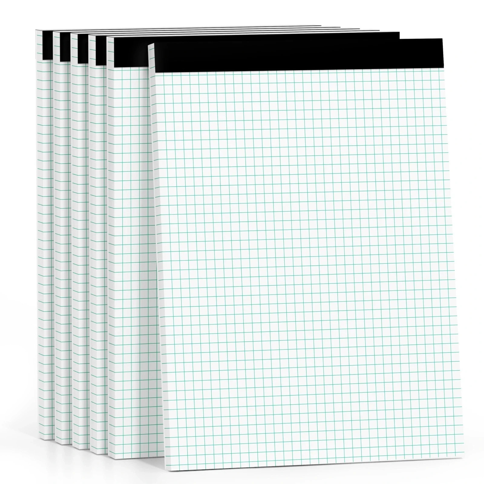 Graph Paper Pads 8.5 x 11, 4×4 Graph Ruled, 6 Pack 1/4 Graph Paper Notebooks