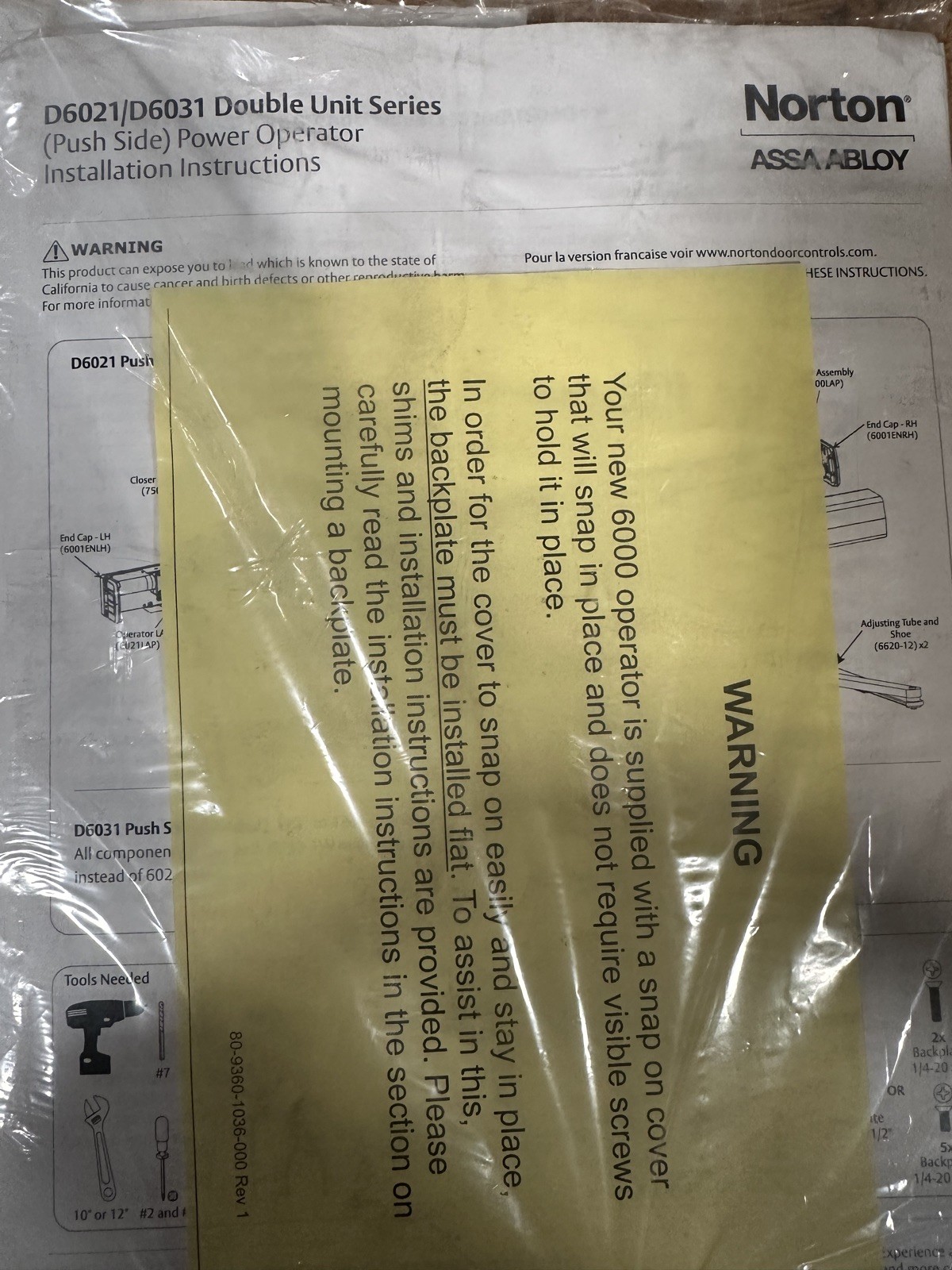 Norton D6031 Automatic Door Operator 689