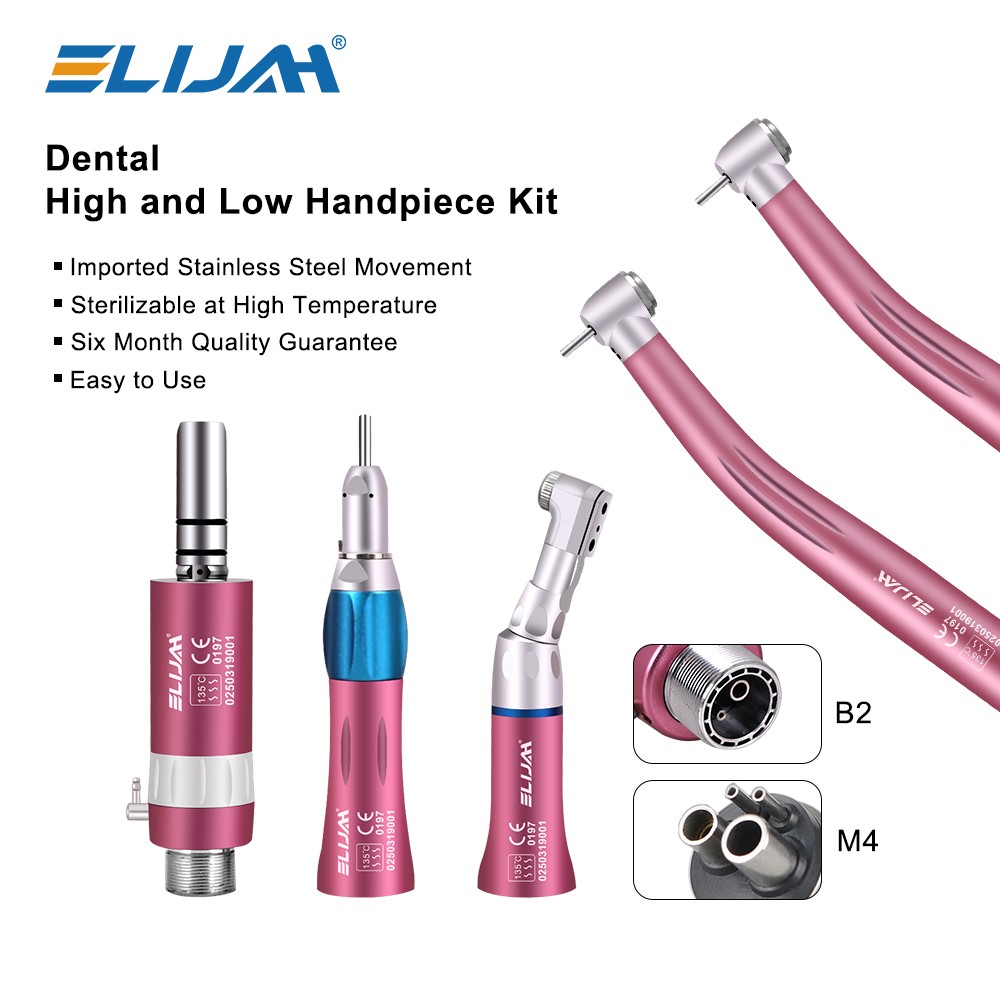 Dental High Speed/Slow Low Speed Handpiece Contra Angle Air Motor Kits 2/4 Holes