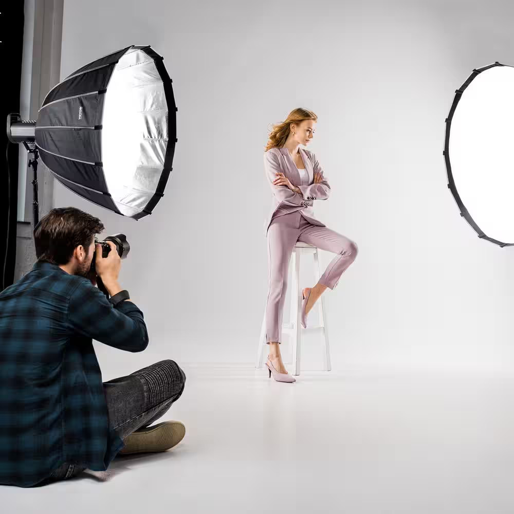 Parabolic Soft Box 33 In. Quick Release and Fold Lightweight and Portable Univer