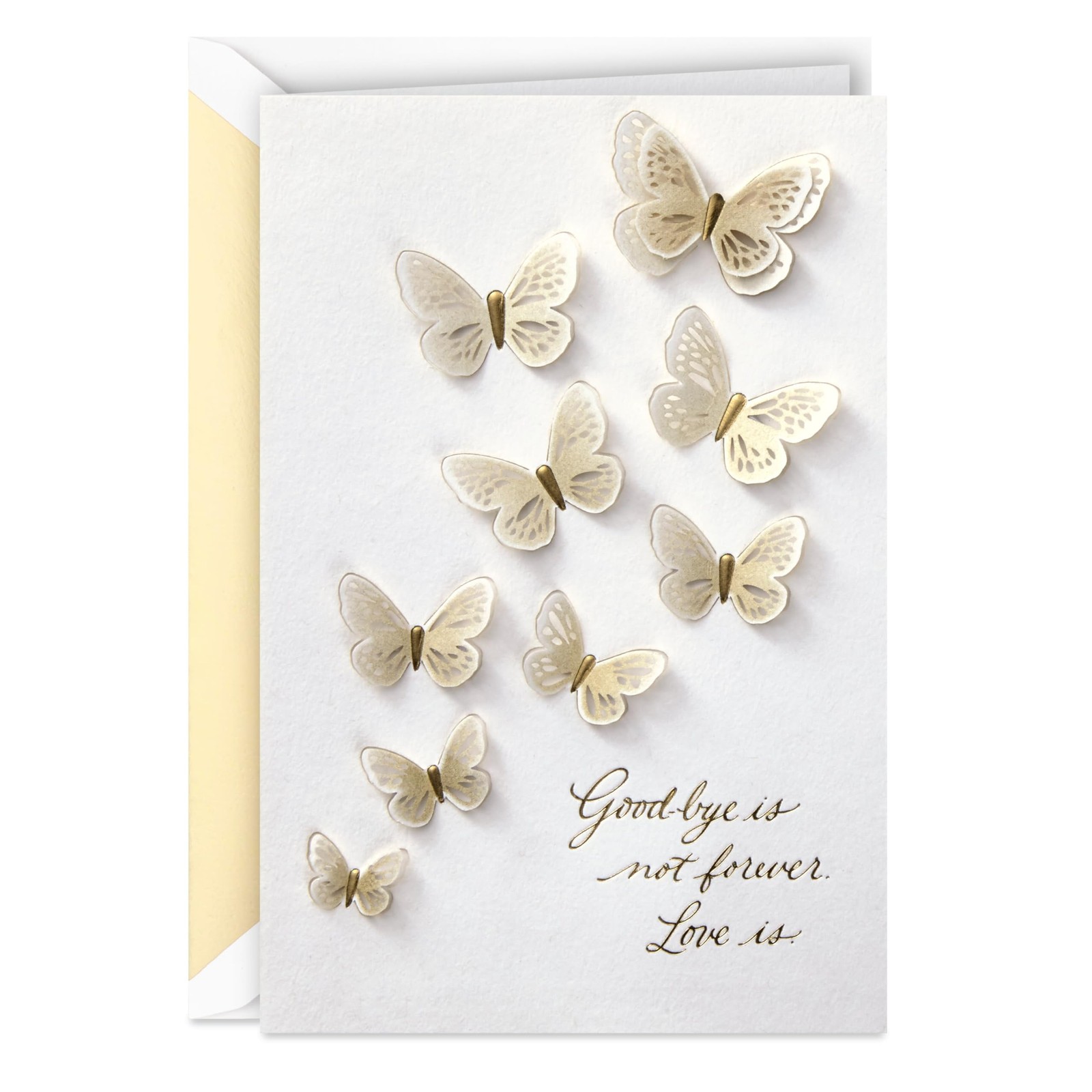 Hallmark Signature Sympathy Card (Butterflies) 11, Our Hearts Are With You