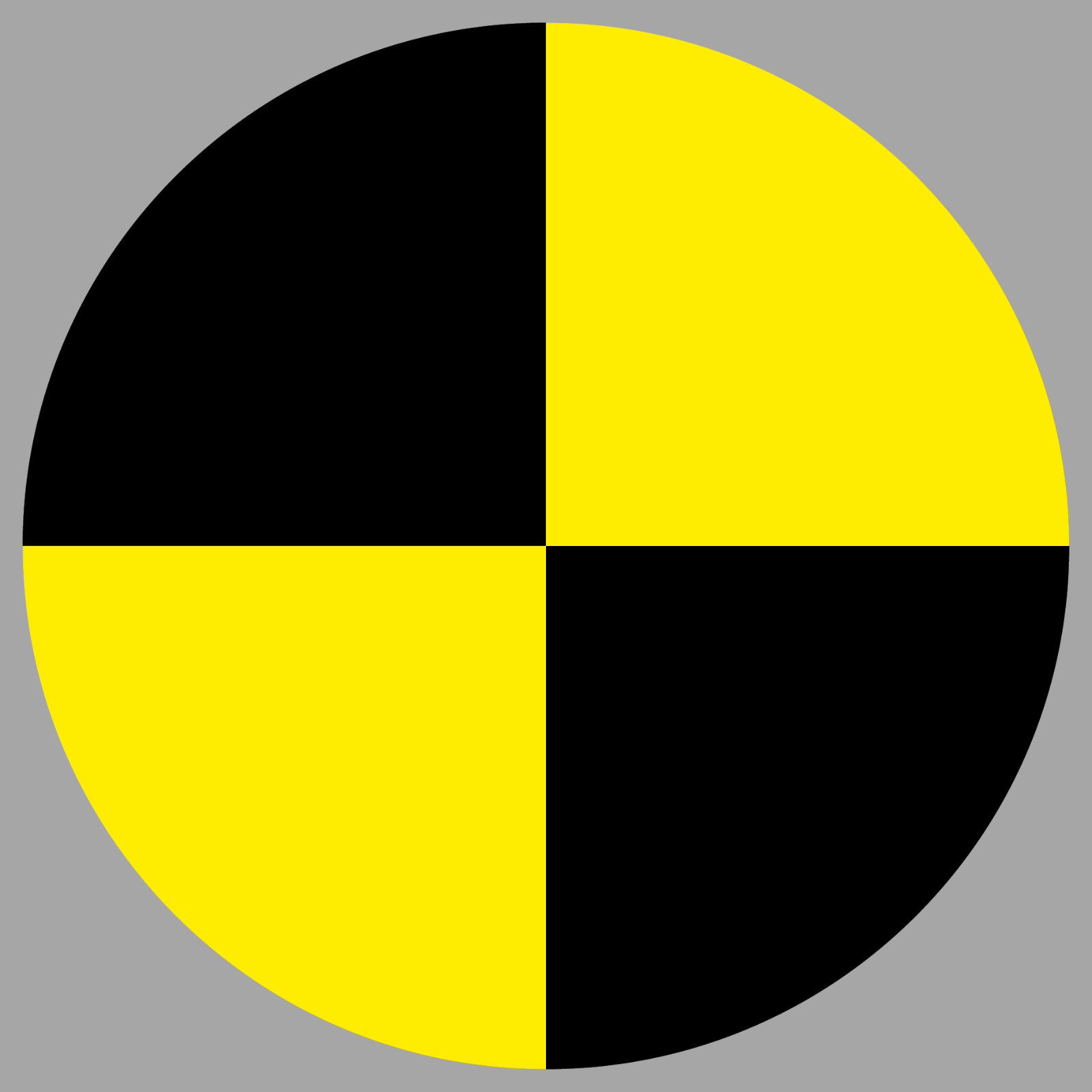 Aufkleber 10cm gelb Sticker Fadenkreuz crashtest dummy Zeichen Symbol Markierung