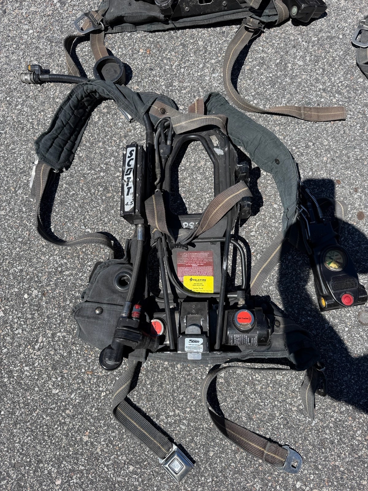 Lot of 4 Scott 4.5 AP75 SCBA Air Pak PACKs For Parts – Untested