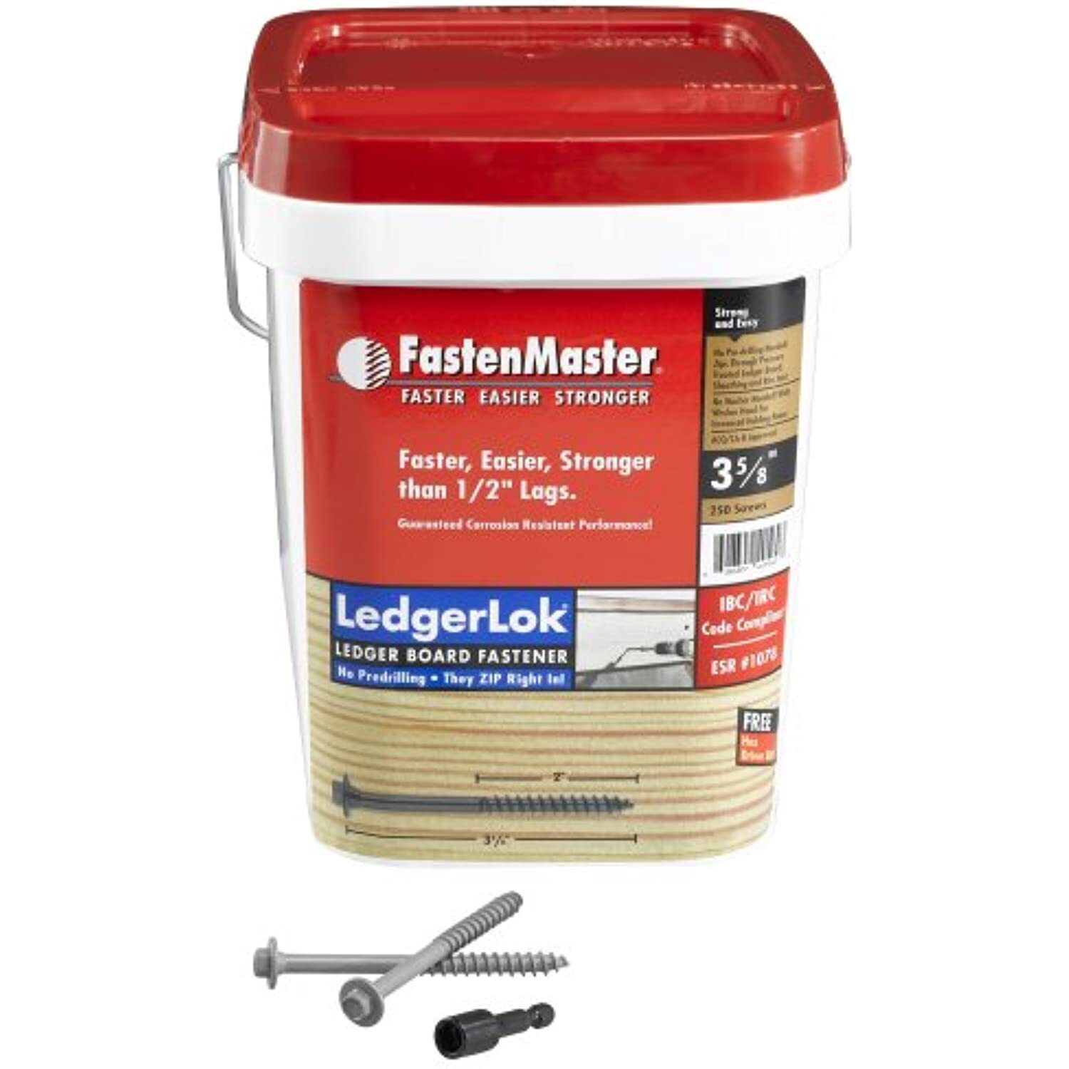 FastenMaster FMLL358B-250 LedgerLOK Ledger Board Fastener, 3-5/8 Inches,