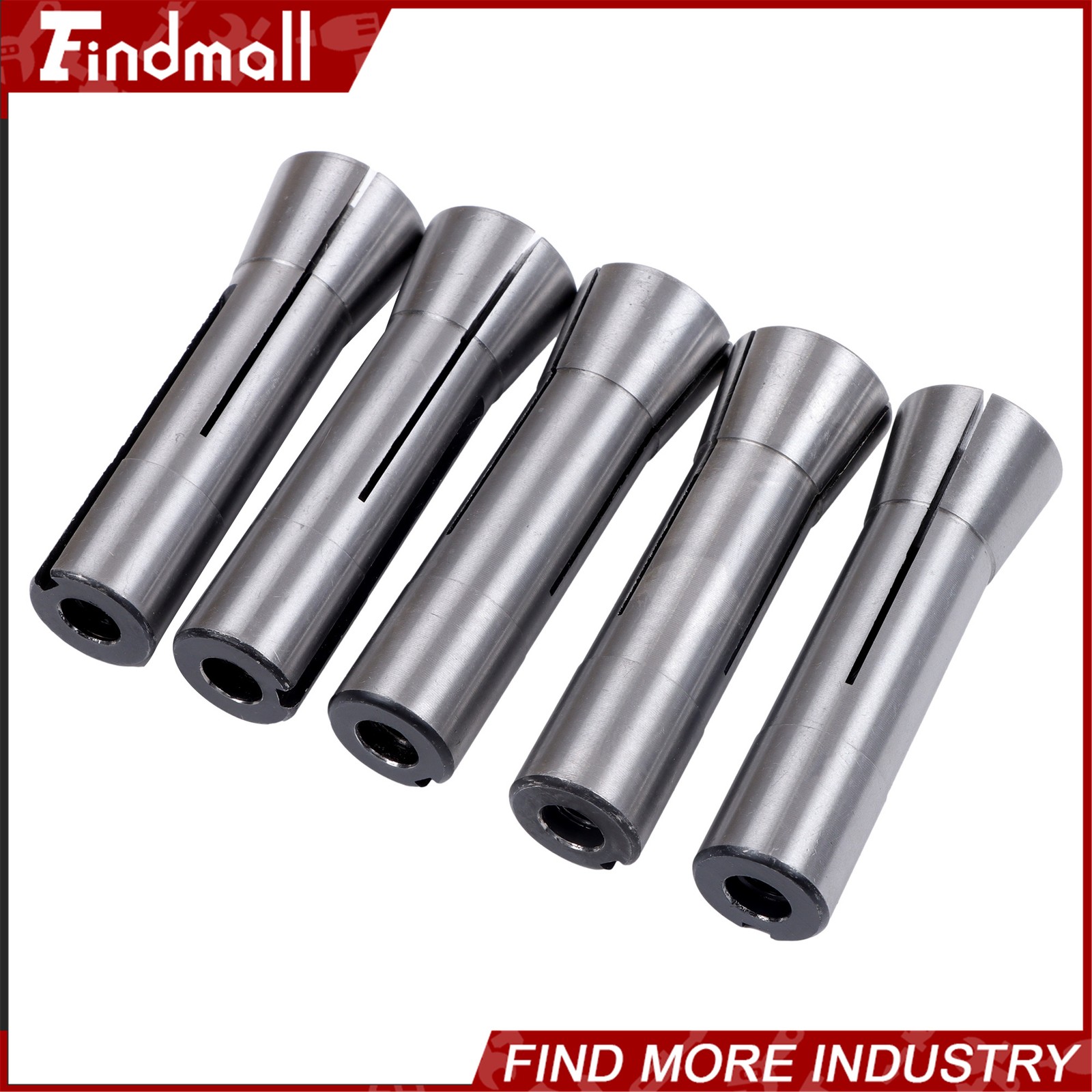Findmall R8 Round Collet Set 25pc – 0.0005″ TIR Ultra Precision Industrial