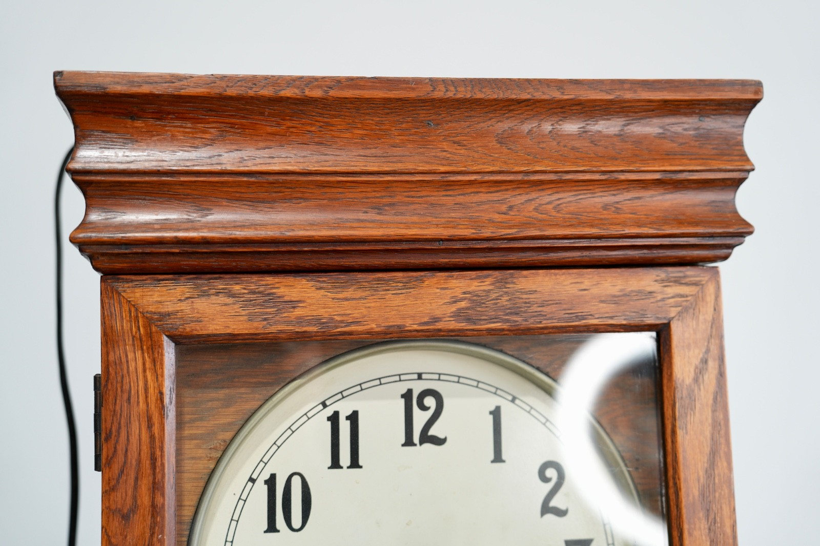 Antique Time Recorder Vintage Time Card Clock Oak Cabinet Olympia wood