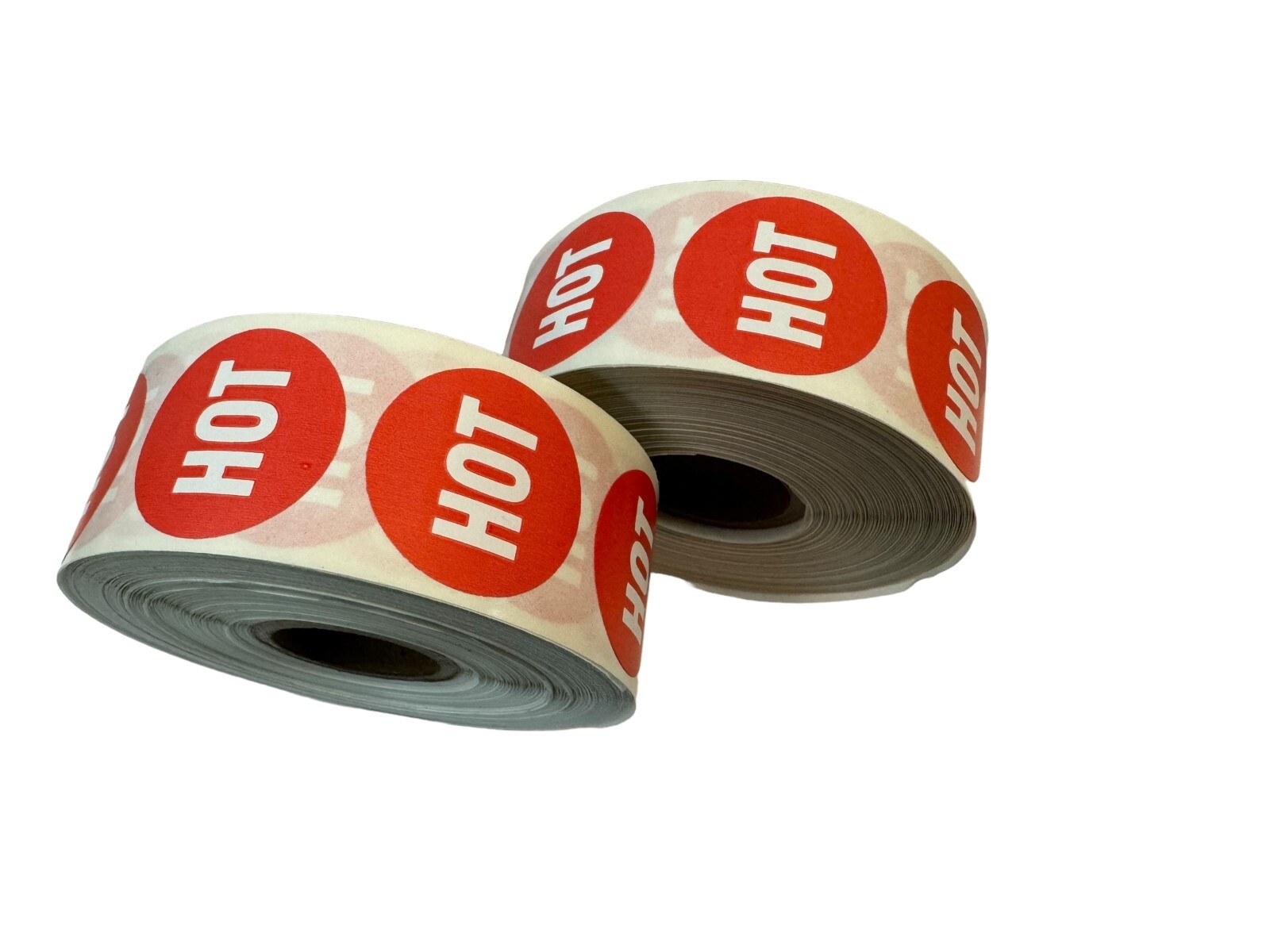 1.125 ” Round Inventory Red HOT Food Temperature Labels Stickers 1000 Per Roll