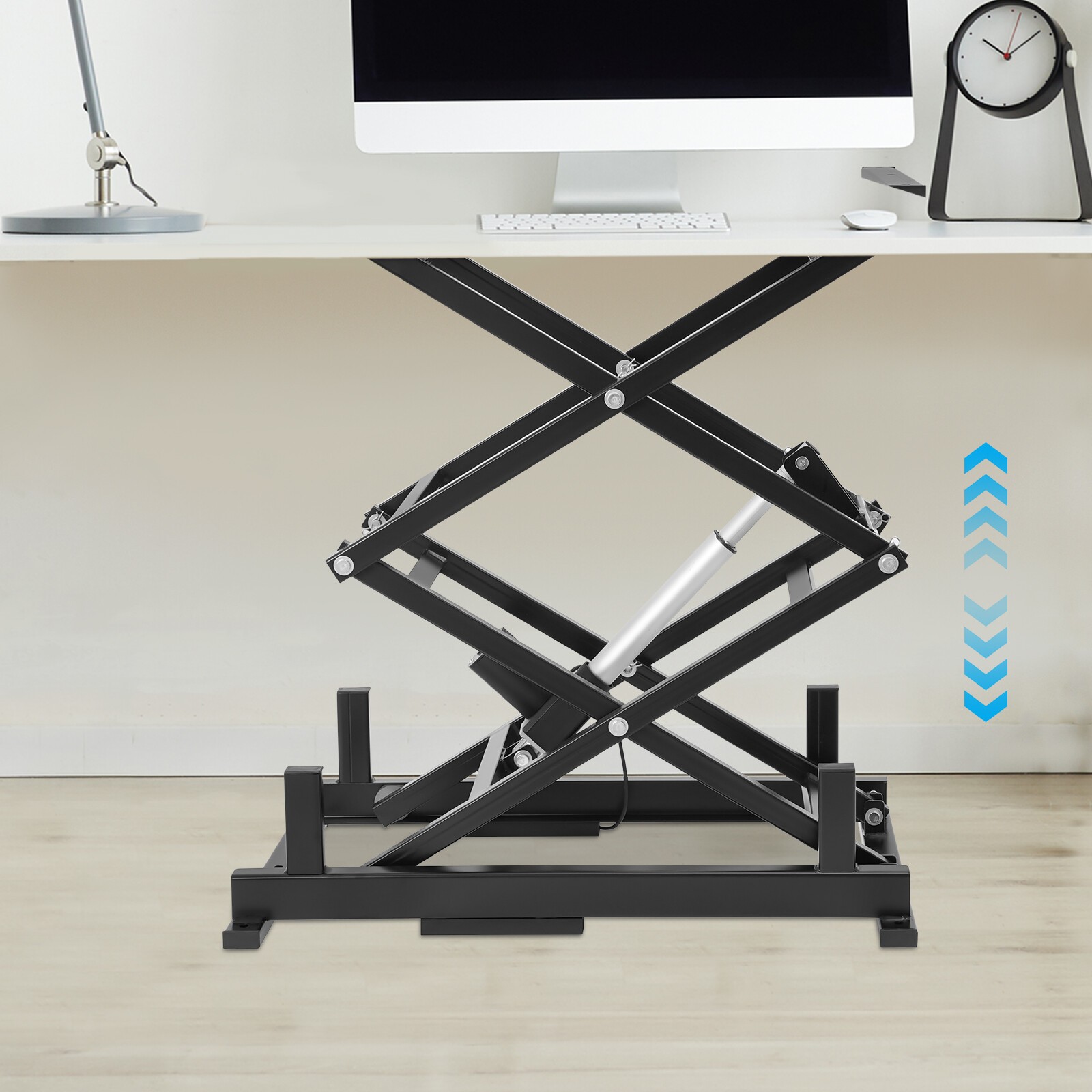 Electric Scissor Lift Table Hydraulic 180lbs Capacity Adjustable Height Foldable