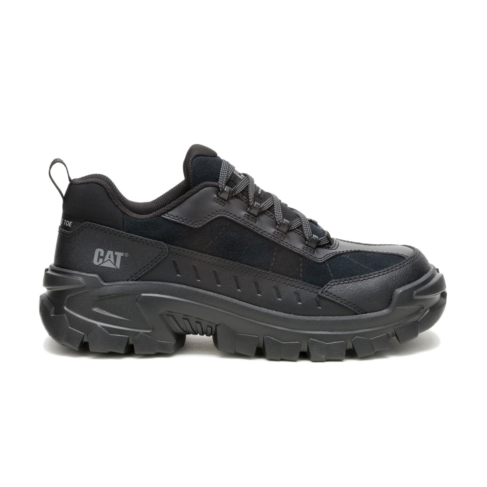 Caterpillar Invader Sport LO Composite Toe Mens Black Wide Work Shoes
