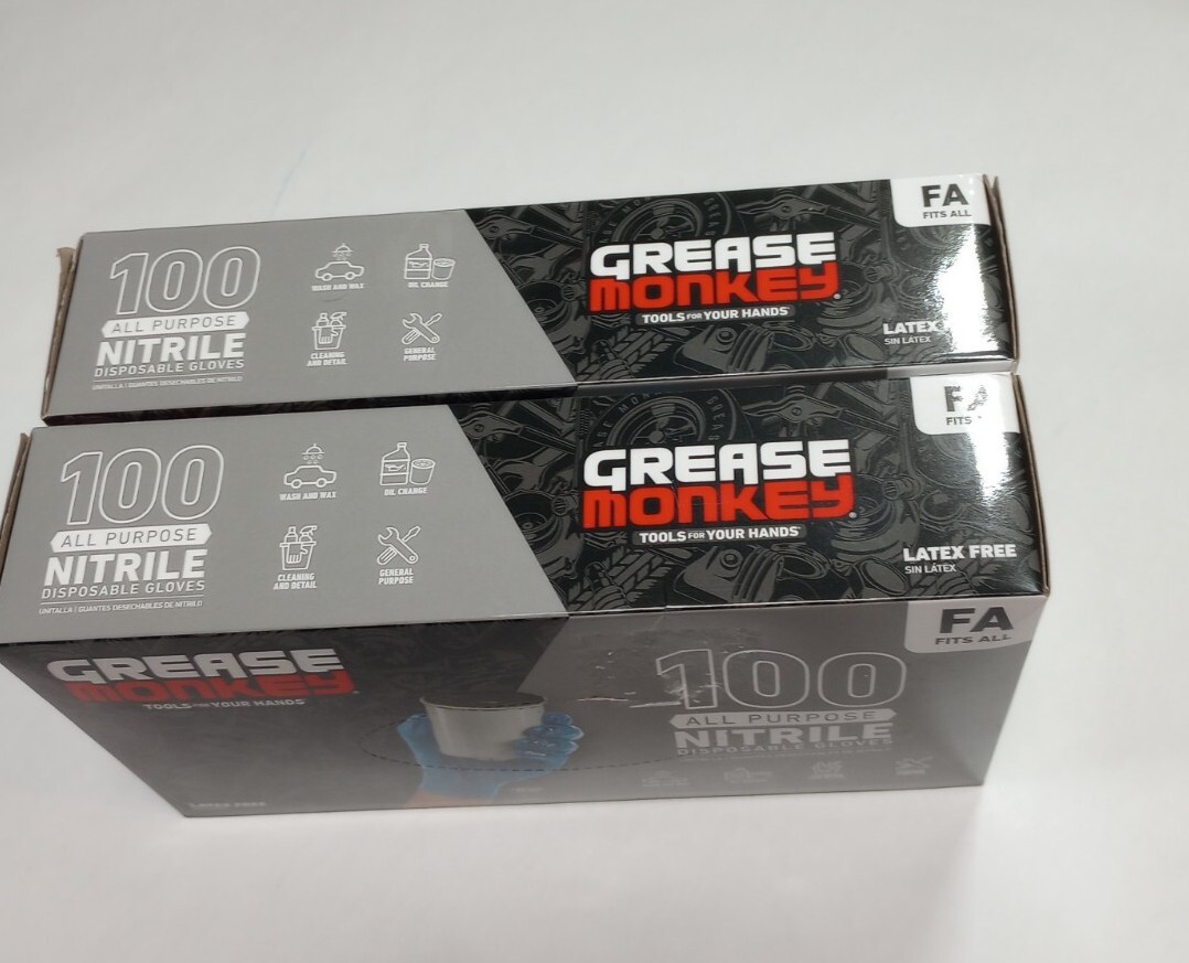 Grease Monkey Nitrile Gloves FA Fits All (200 Pk)