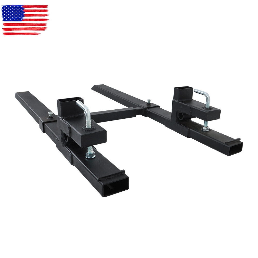 4000Lbs 60″ Tractor Clamp On Pallet Forks Bucket Quick Attach W/ Stabilizer Bar