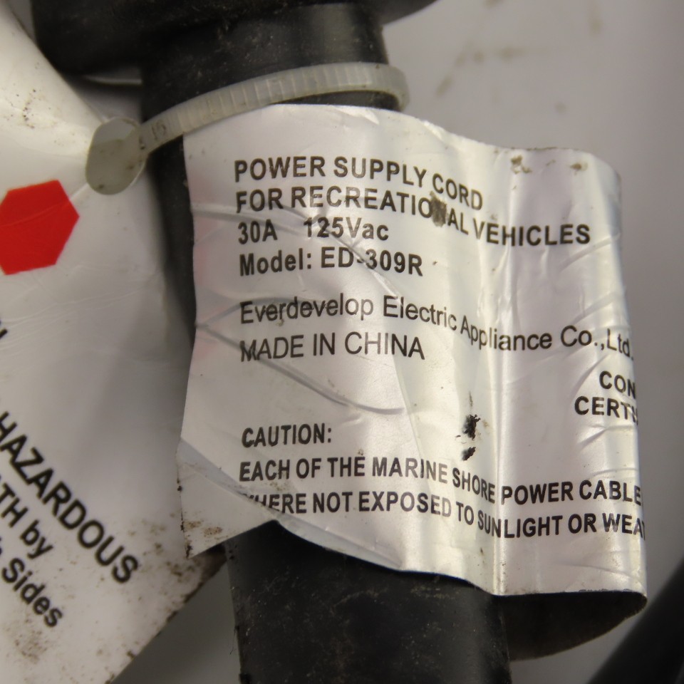 Epicord ED-309R 30 Amp 125VAC Power Supply Cordset For RV & Camper 29′ Long