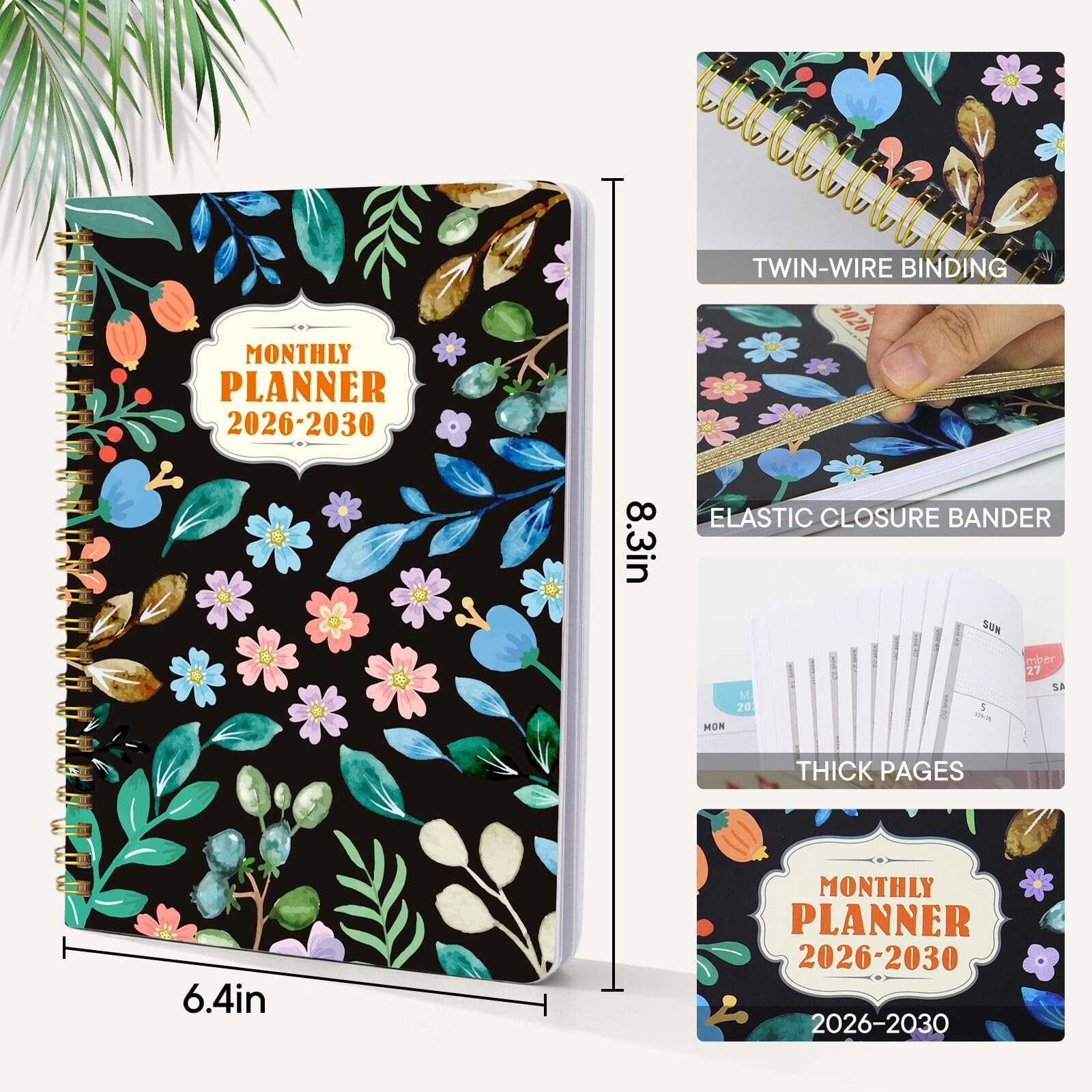 2026-2030 Monthly Planner – 5 Years Monthly Planner with Calendar from Jan 20…