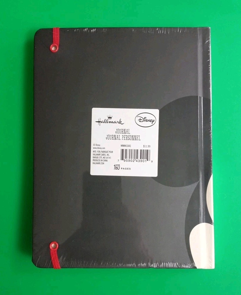 Hallmark Disney Mickey Mouse Head Journal•Black•160 Pages ☆ SEALED