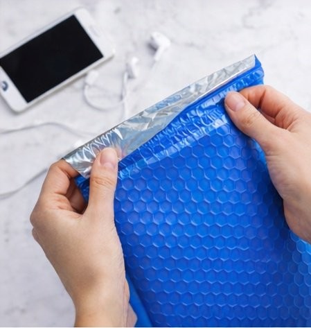 500 #0 6×10 Blue Poly Bubble Envelopes Padded Shipping Mailers 6″x10″