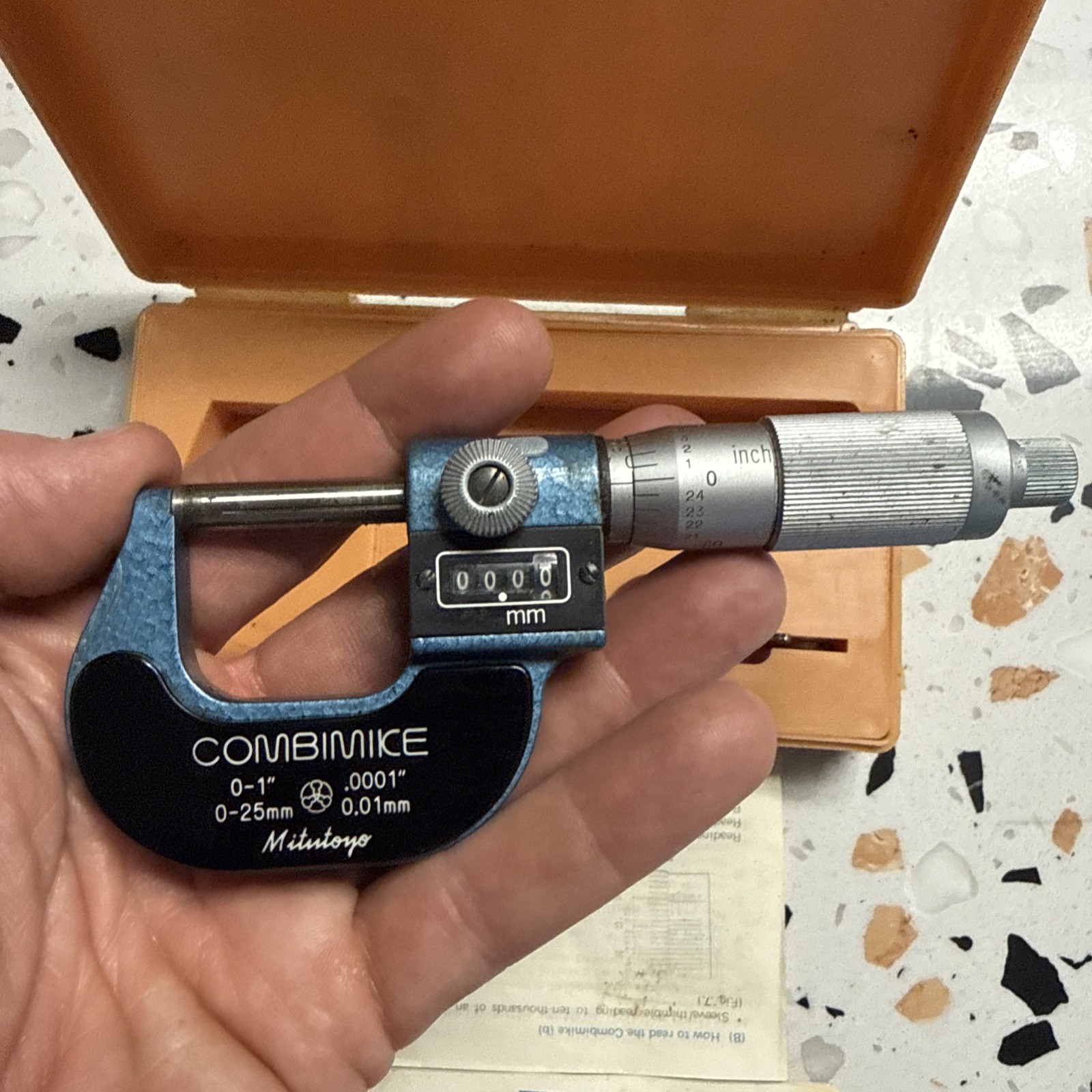 Mitutoyo Combimike No. 159-211 0-1” Digital Counter Micrometer .0001” w/ Case