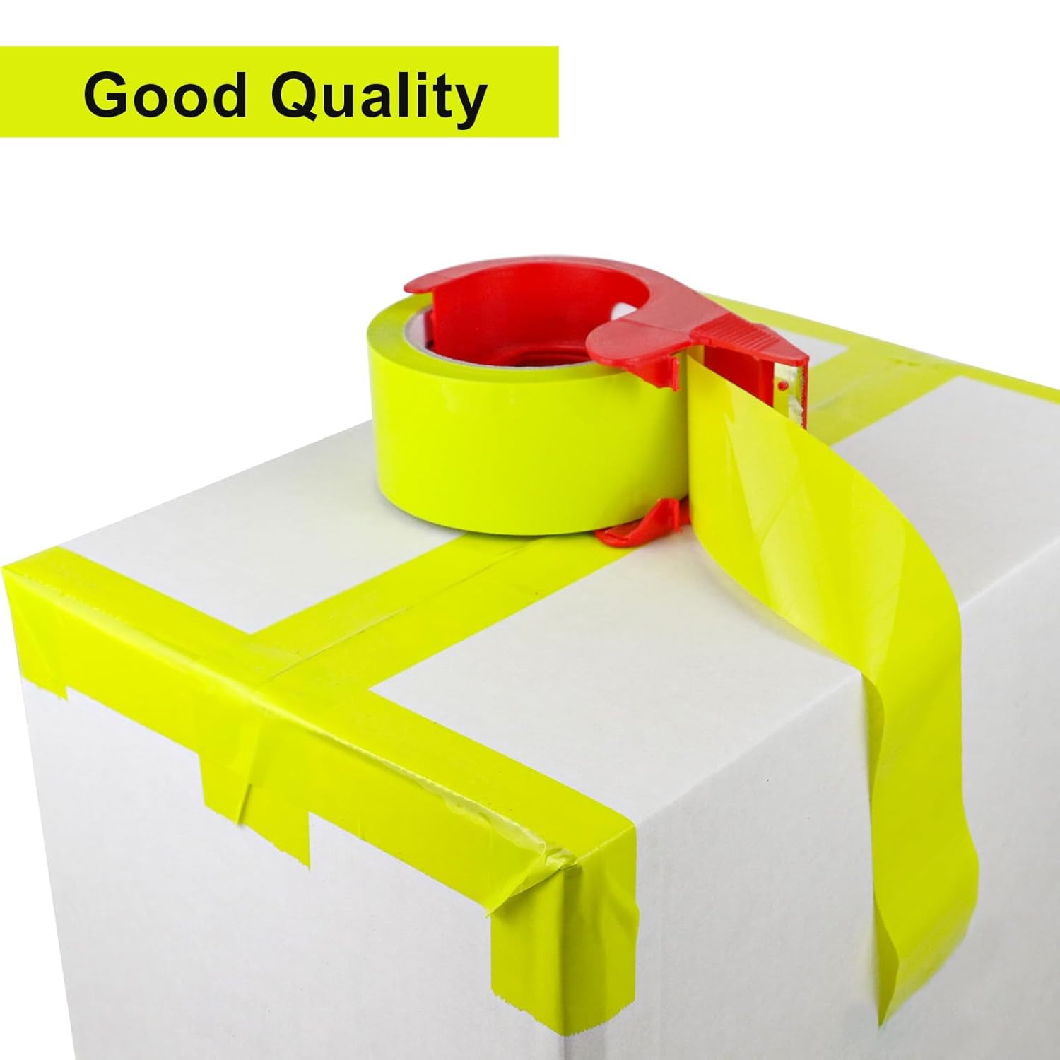 Light Yellow Heavy Duty Packing Tape 3 Rolls, 1.88 Inches Wide, 55Yds Length per