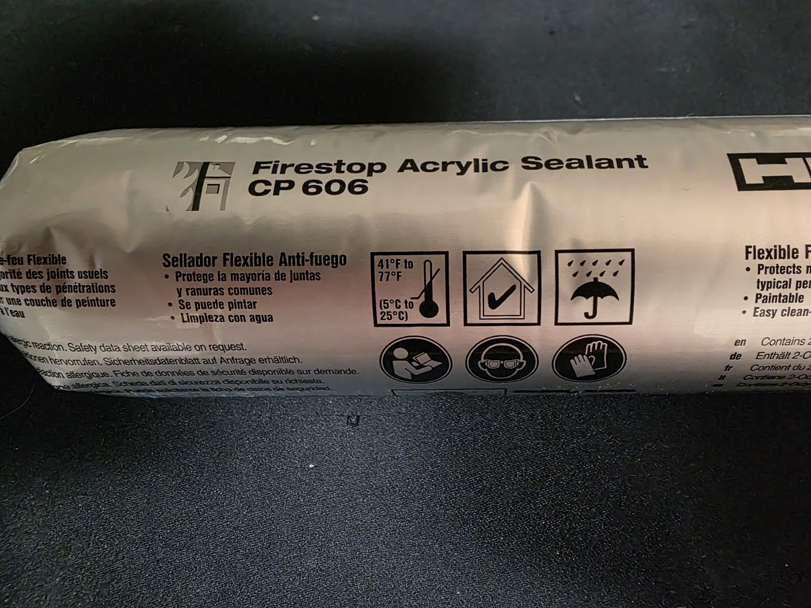 (9) Hilti CP 606 Firestop Acrylic Sealant Sausage Pack Exp 2/17/2028