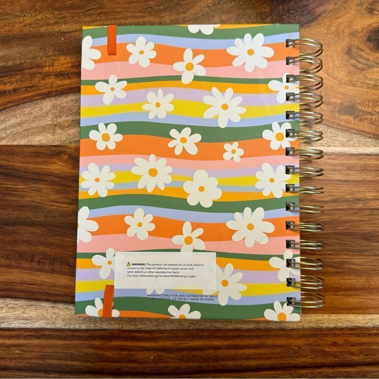 Journal Notebook Blank Book Pink Orange Flower Daisy Journal Gratitude