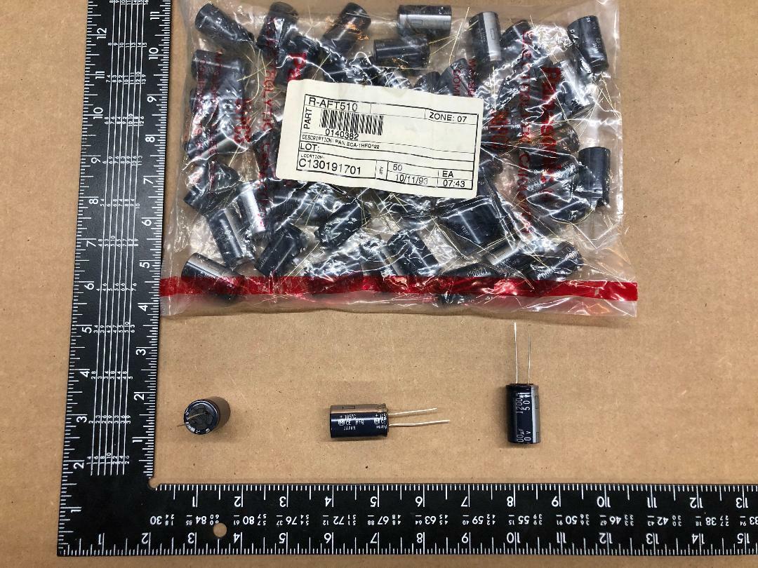 (10 pcs) ECA-1HFQ122 PANASONIC, 1200uF 50V 105*c, Radial Electrolytic Capacitor