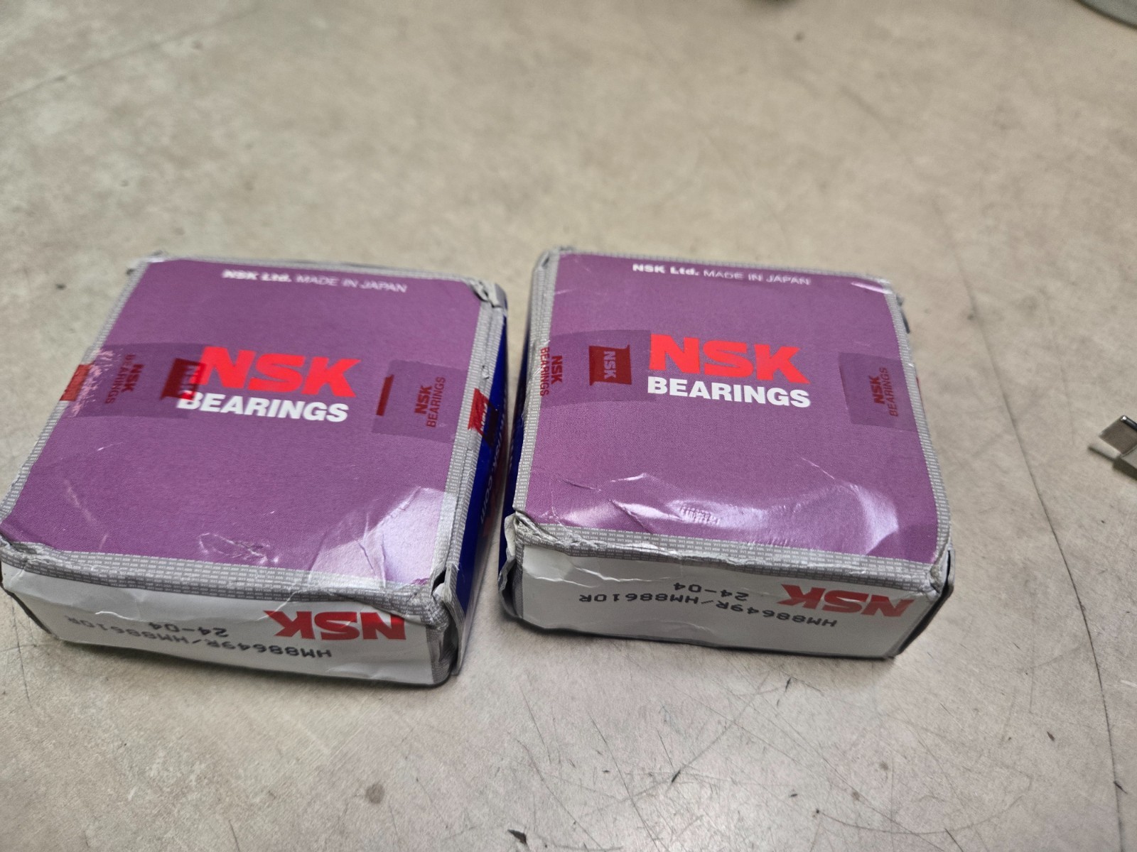 LOT OF 2 HM88649R/HM88610R NSK 34,93 x 72,23 x 25,4 mm TAP. ROLL. SINGLE ROW