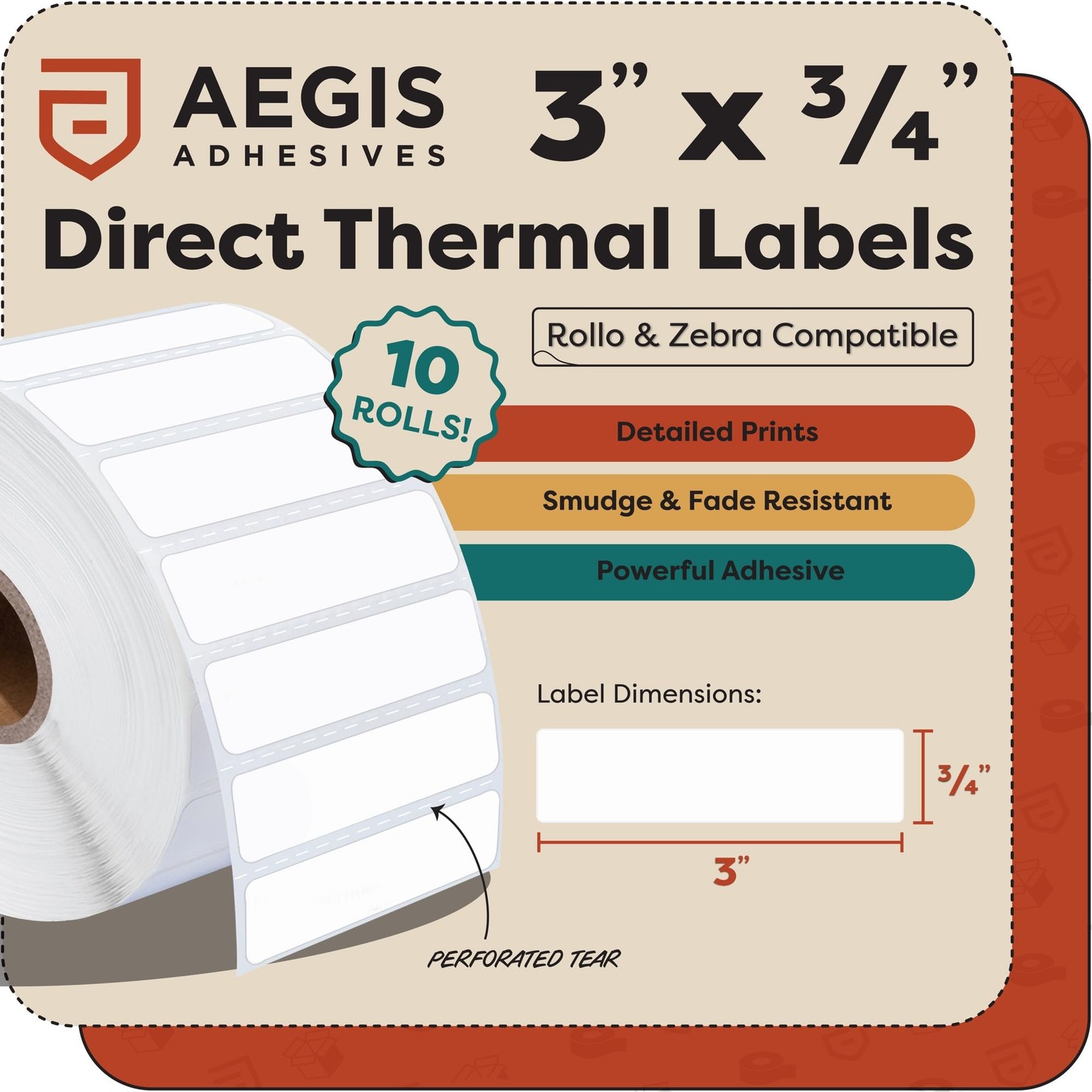 – 3″ X 0.75″ Direct Thermal Labels (20400 Count, 12 Rolls) – Inventory Barcod…