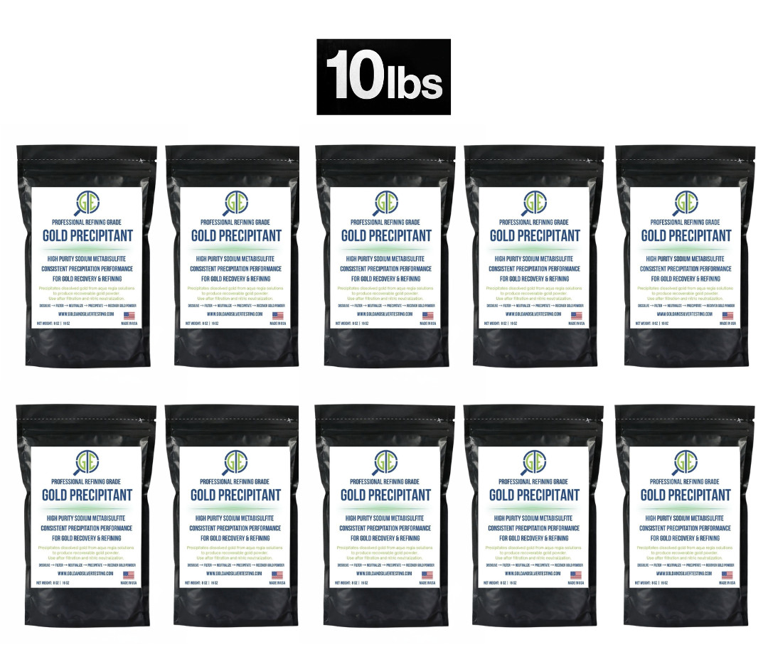 Gold Precipitation Kit 10lb Sodium Metabisulfite SMB Gold Refining Recovery