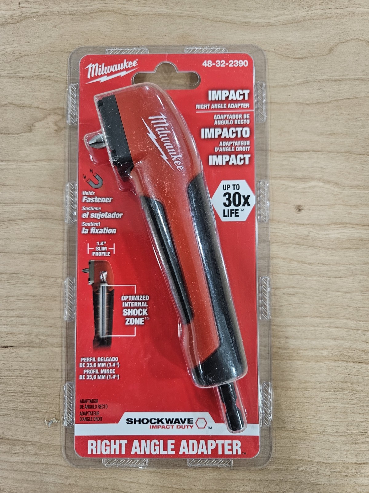 Milwaukee Shockwave Impact Duty Right Angle Drill Adapter 1/4″ Hex 48-32-2390