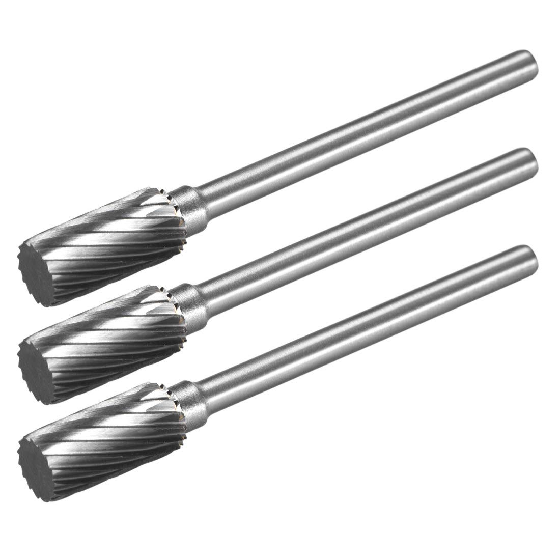 Tungsten Carbide Rotary Files 1/8″ Shank, Single Cut Top Flat Cylinder Rotary…