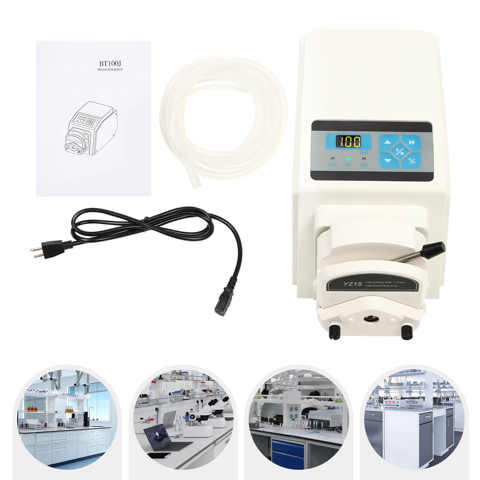 0.07~380 mL/min Flow Rate Variable Speed Peristaltic Pump with Pump Head YZ15