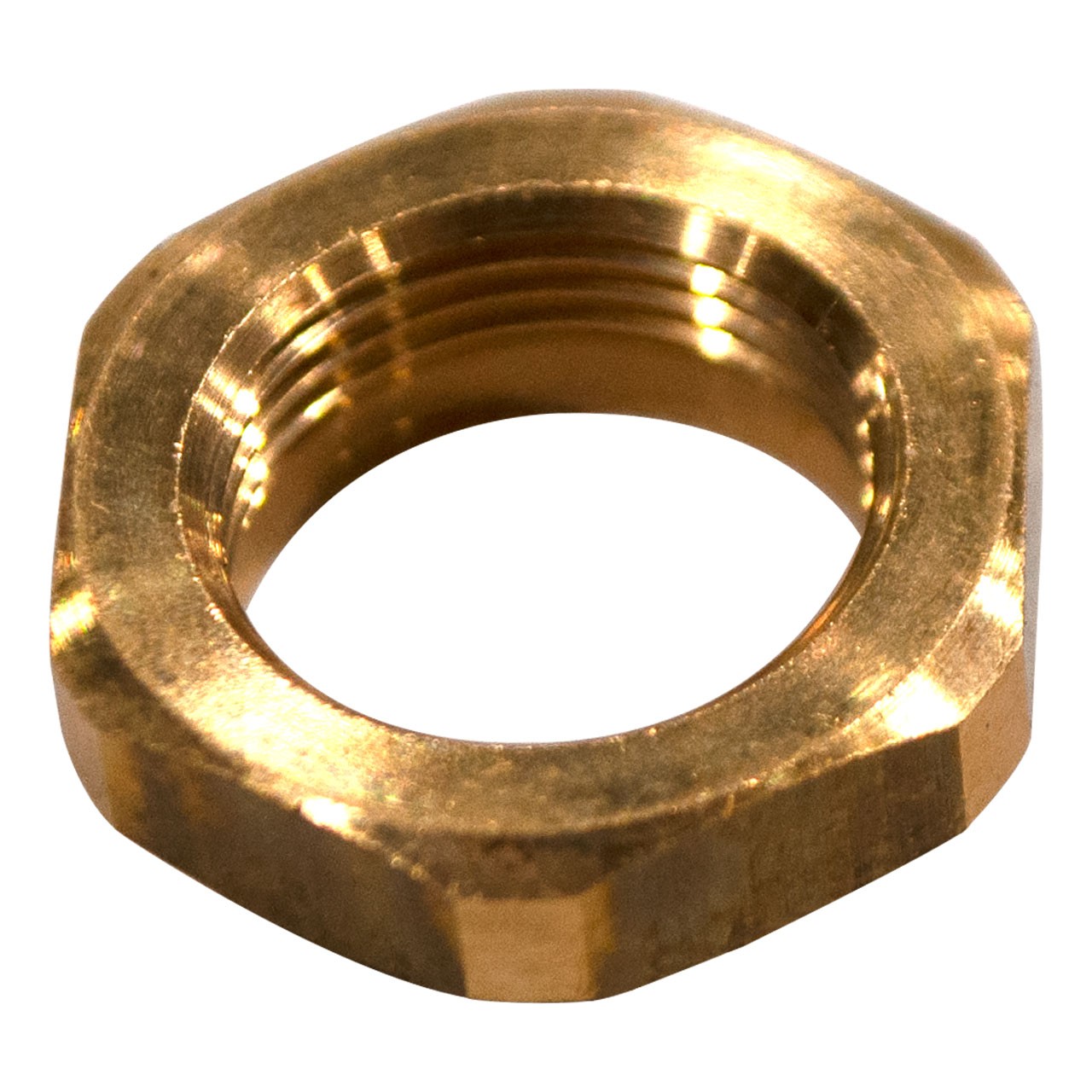 Miller 231469 Nut 500-28 .69Hex .28H Brs Conical Knurl