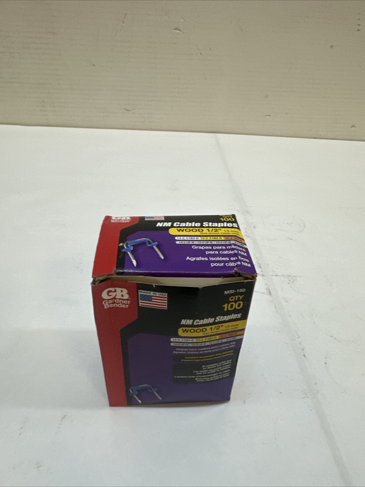 Gardner Bender MSI-150 NM Cable Wood Insulated Staples Size 1/2″ – 100 Count