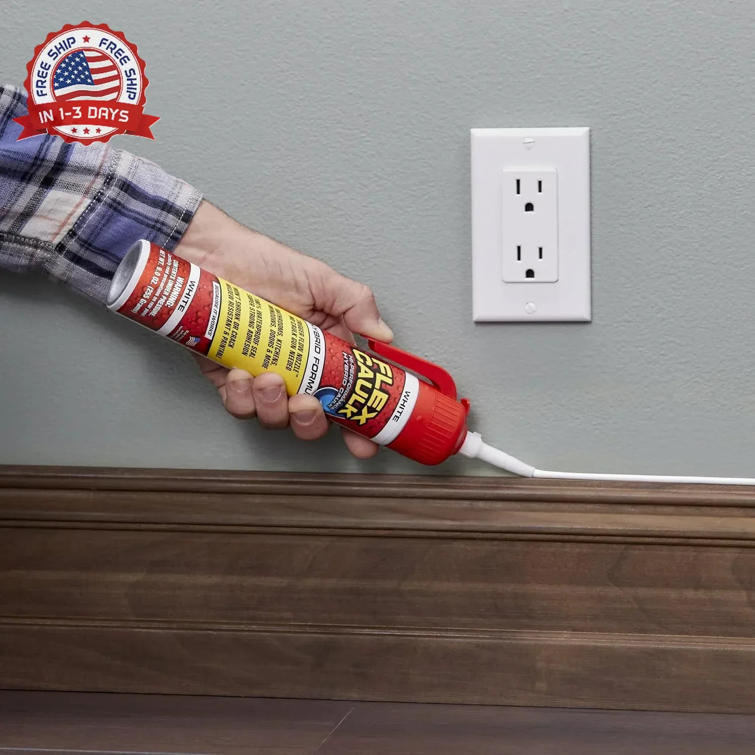 Flex Caulk, Waterproof & Weatherproof Hybrid Polymer Sealant, Strong, Paintable,