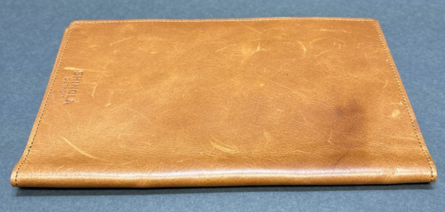 Shinola Medium Journal iPad Mini Cover w/o Tab Natural Leather Wallet
