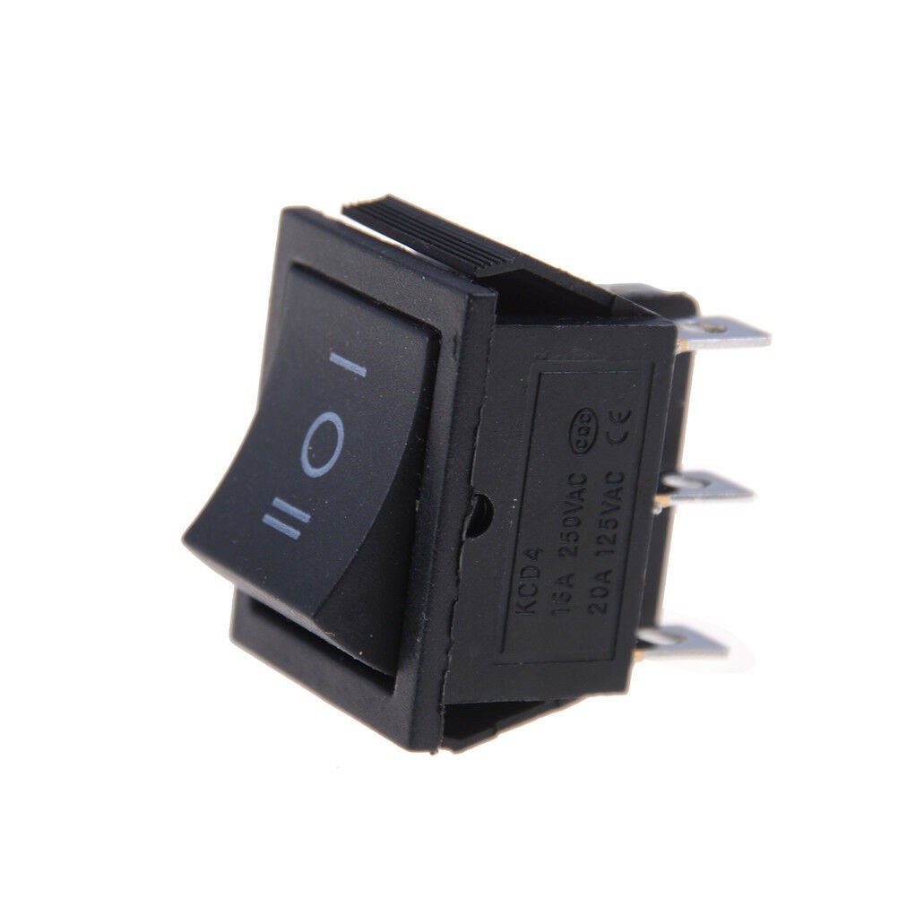 On/Off/On 6-Pin DPDT Rocker Switch 3-Position Rating 15A 250V/20A 125V AC DC