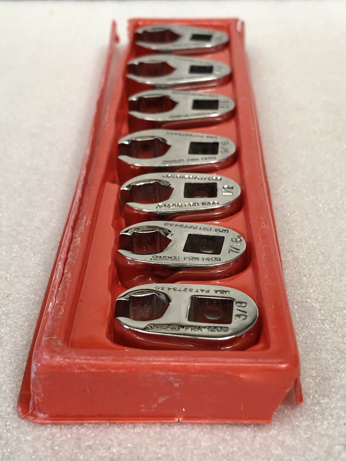 7-pc Snap-on Tools 3/8″ Drive SAE Flare Nut Crowfoot Wrench Set (3/8-3/4″) GUC
